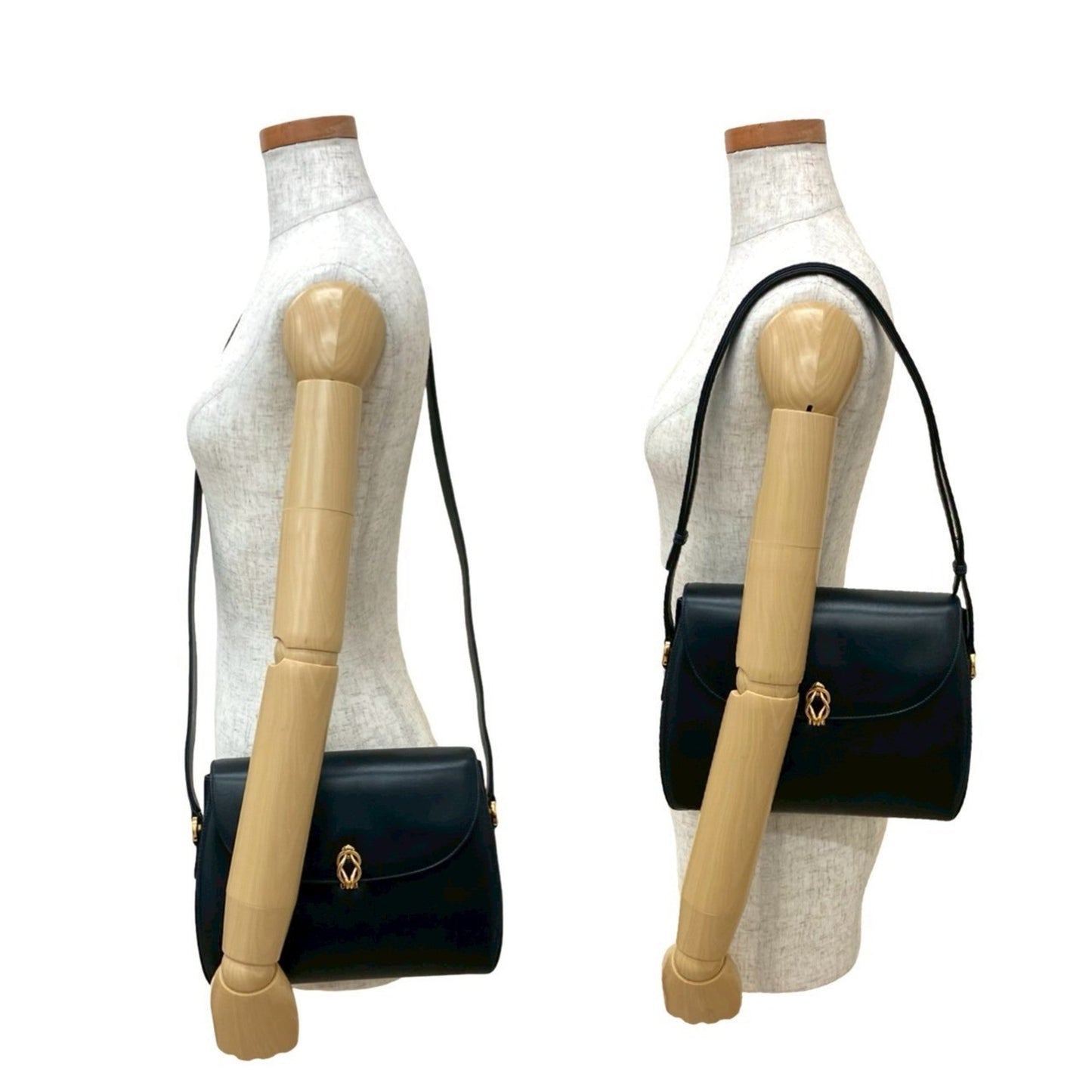 Gucci Navy Leather Shoulder Bag