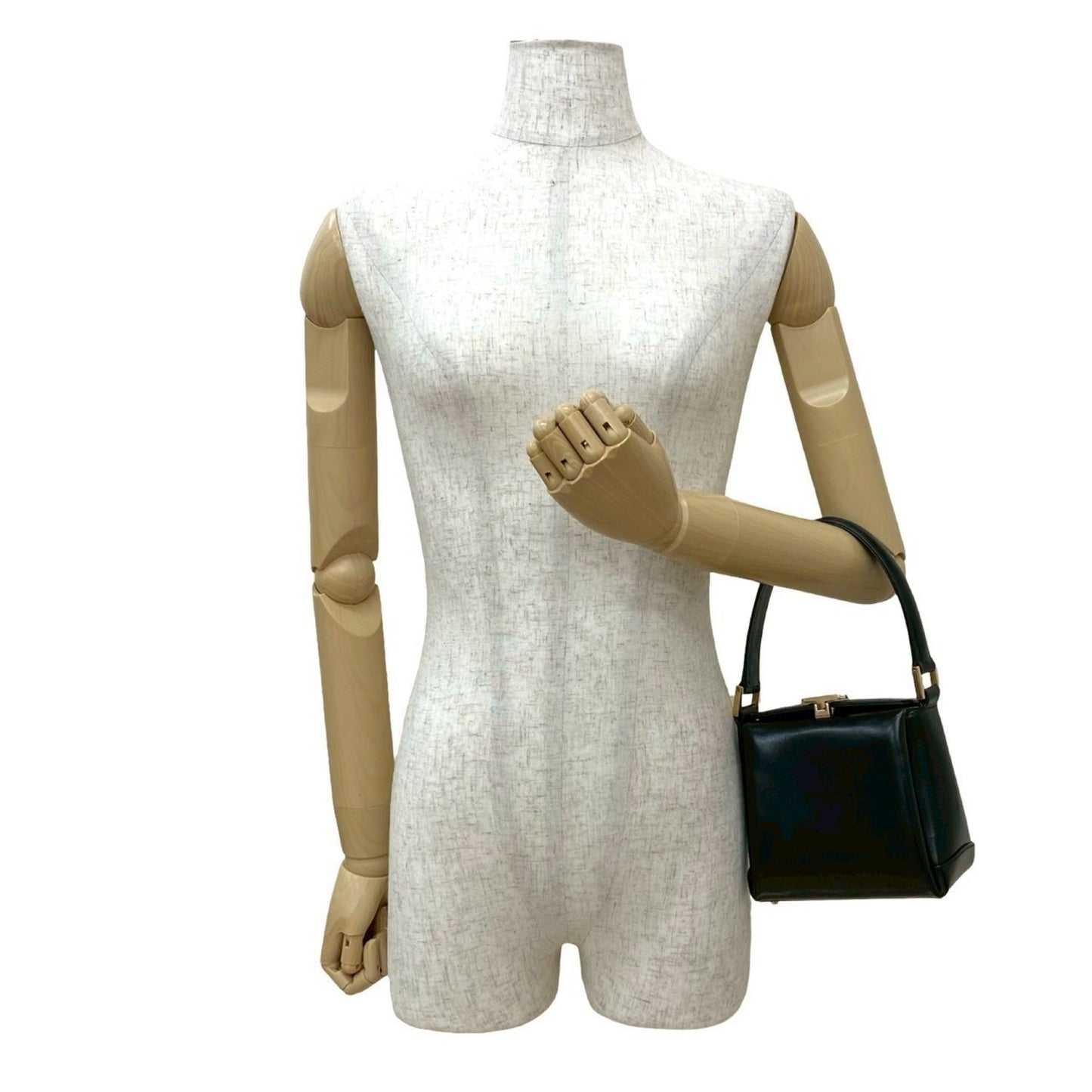 Gucci Black Leather Handbag Tote Bag