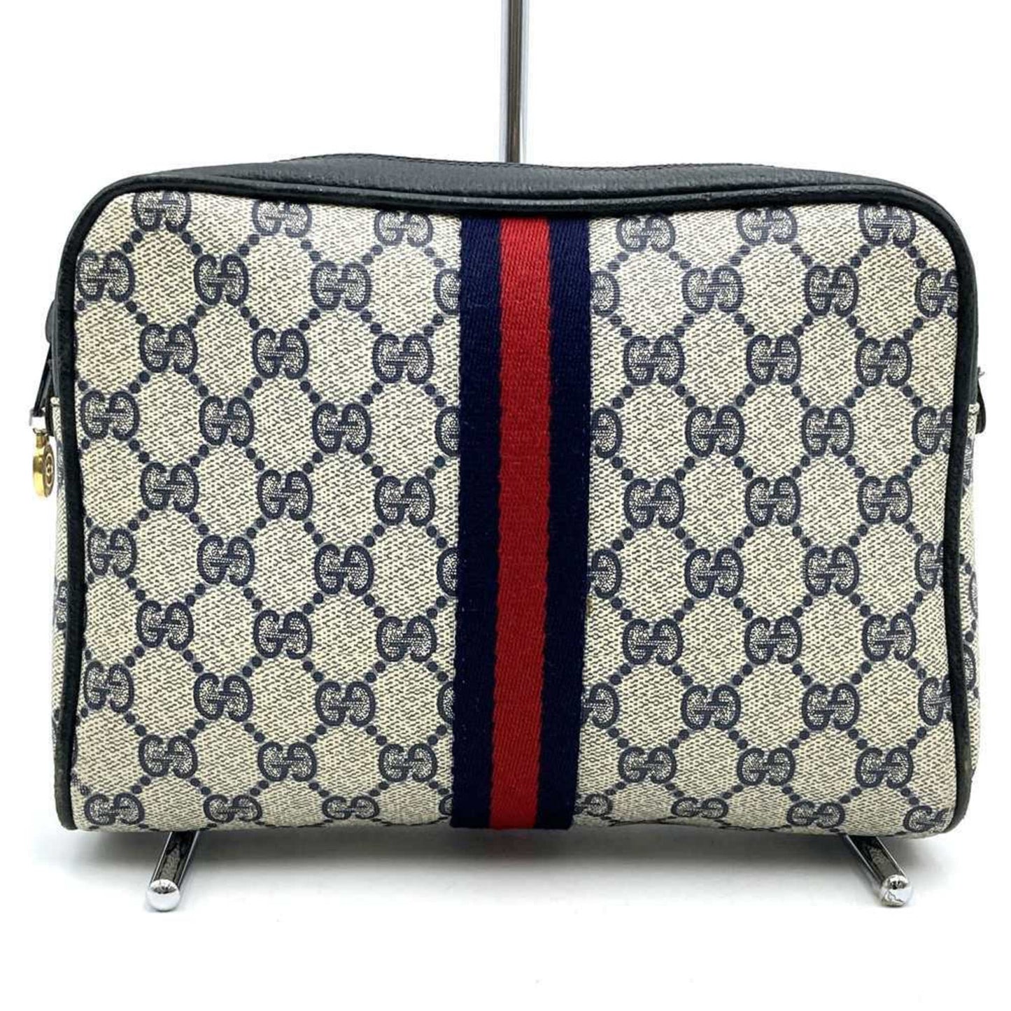 Gucci Navy Gg Supreme Clutch Bag Pouch