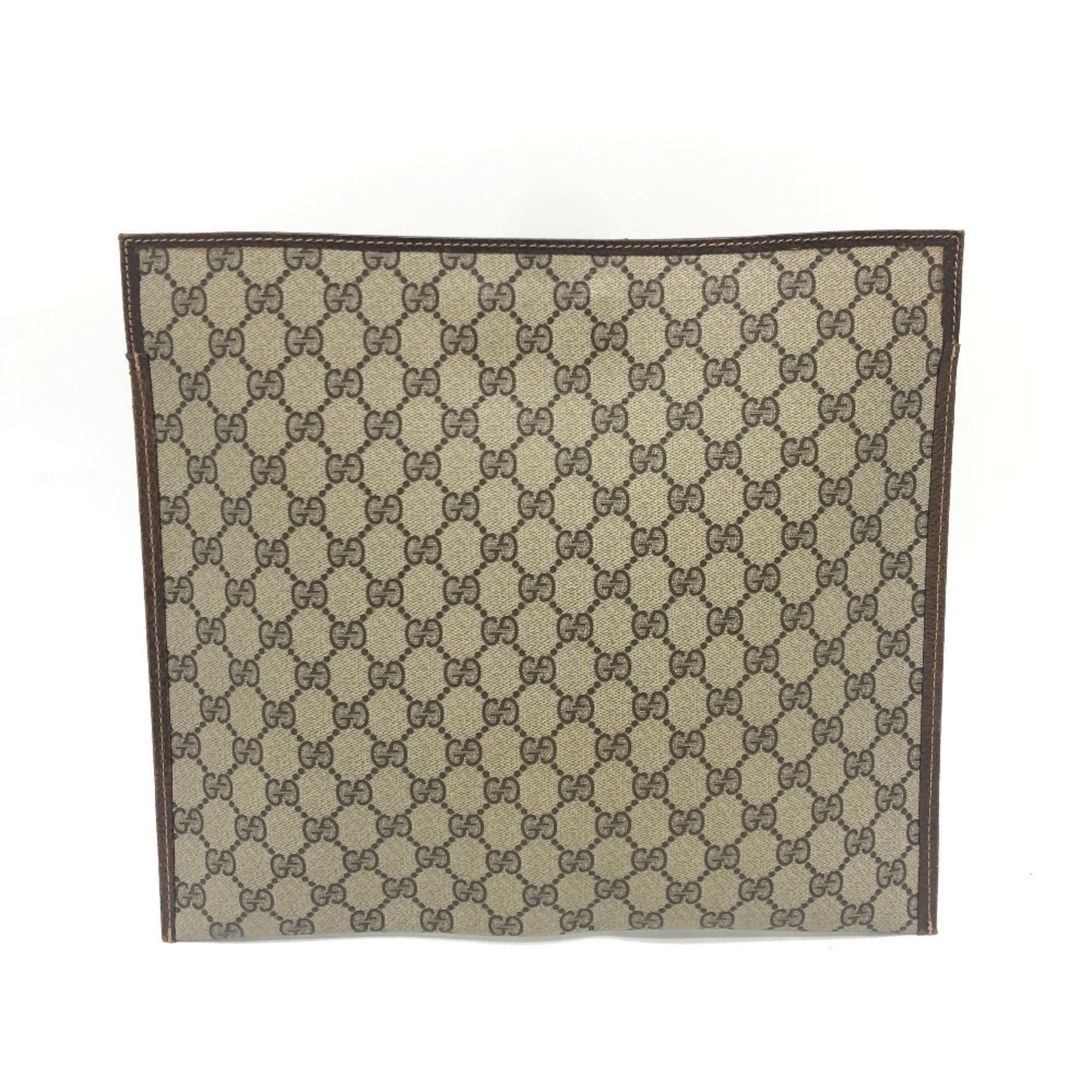Gucci Brown Gg Supreme Clutch Bag