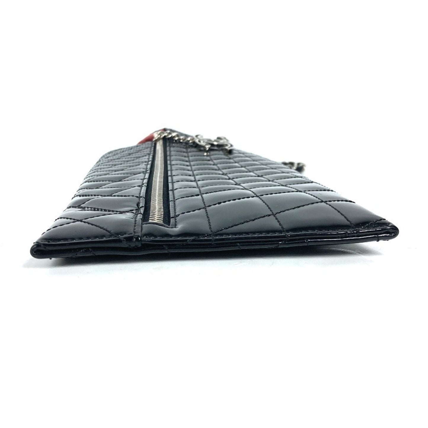 Kaleidoscope Clutch Quilted Patent Medium