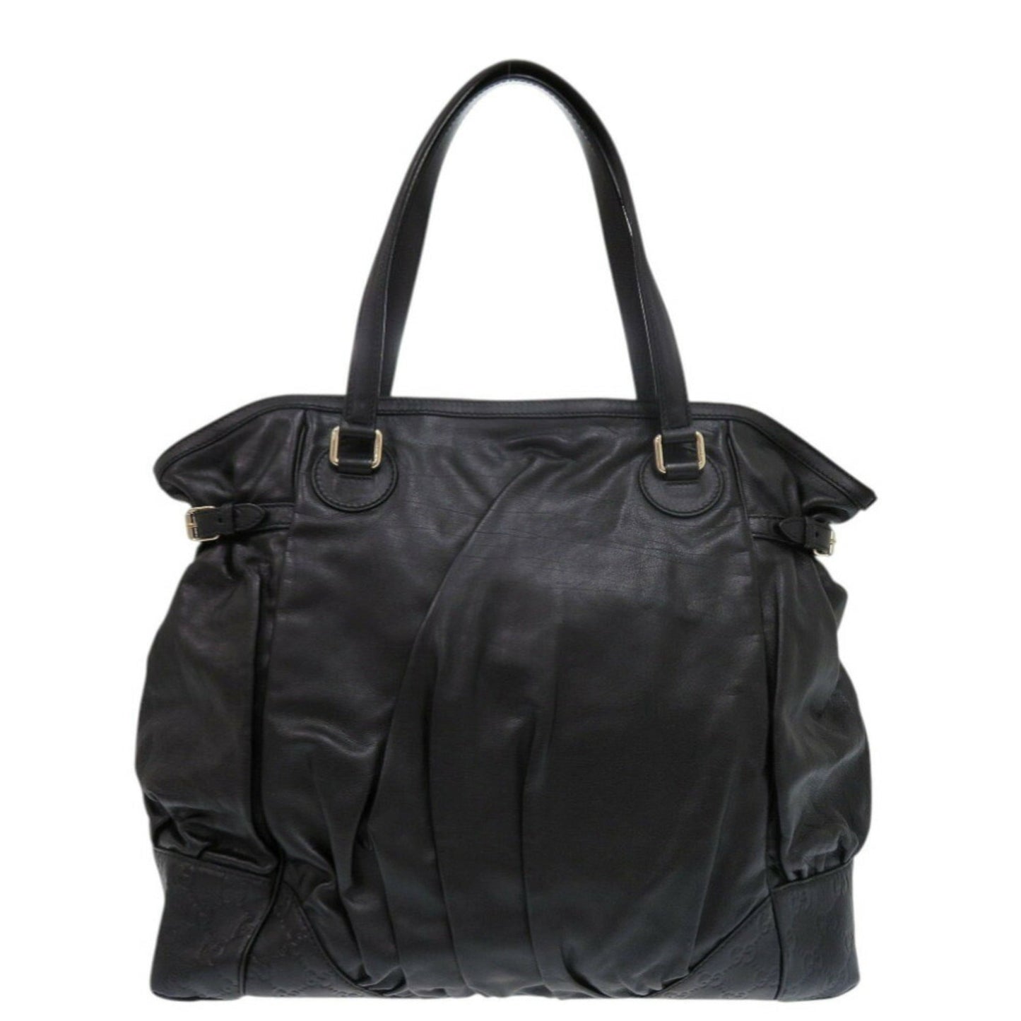 Gucci Guccissima Black Leather Tote Bag