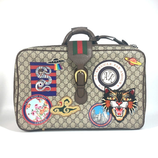 Gucci Beige Multi-Color Gg Supreme Boston Bag