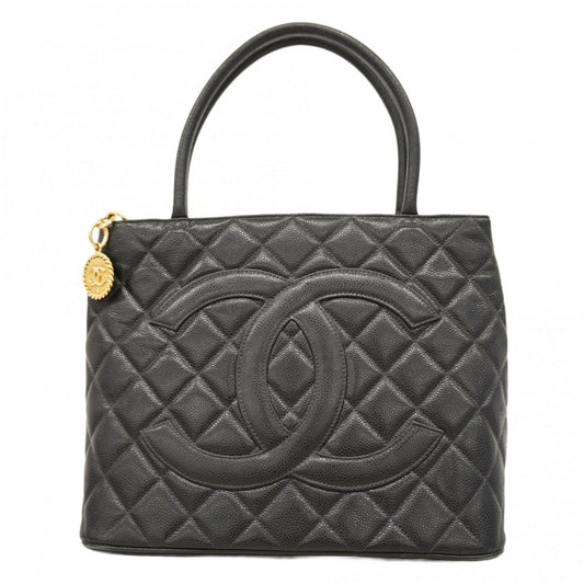 Chanel Black Grained Calfskin Tote Bag