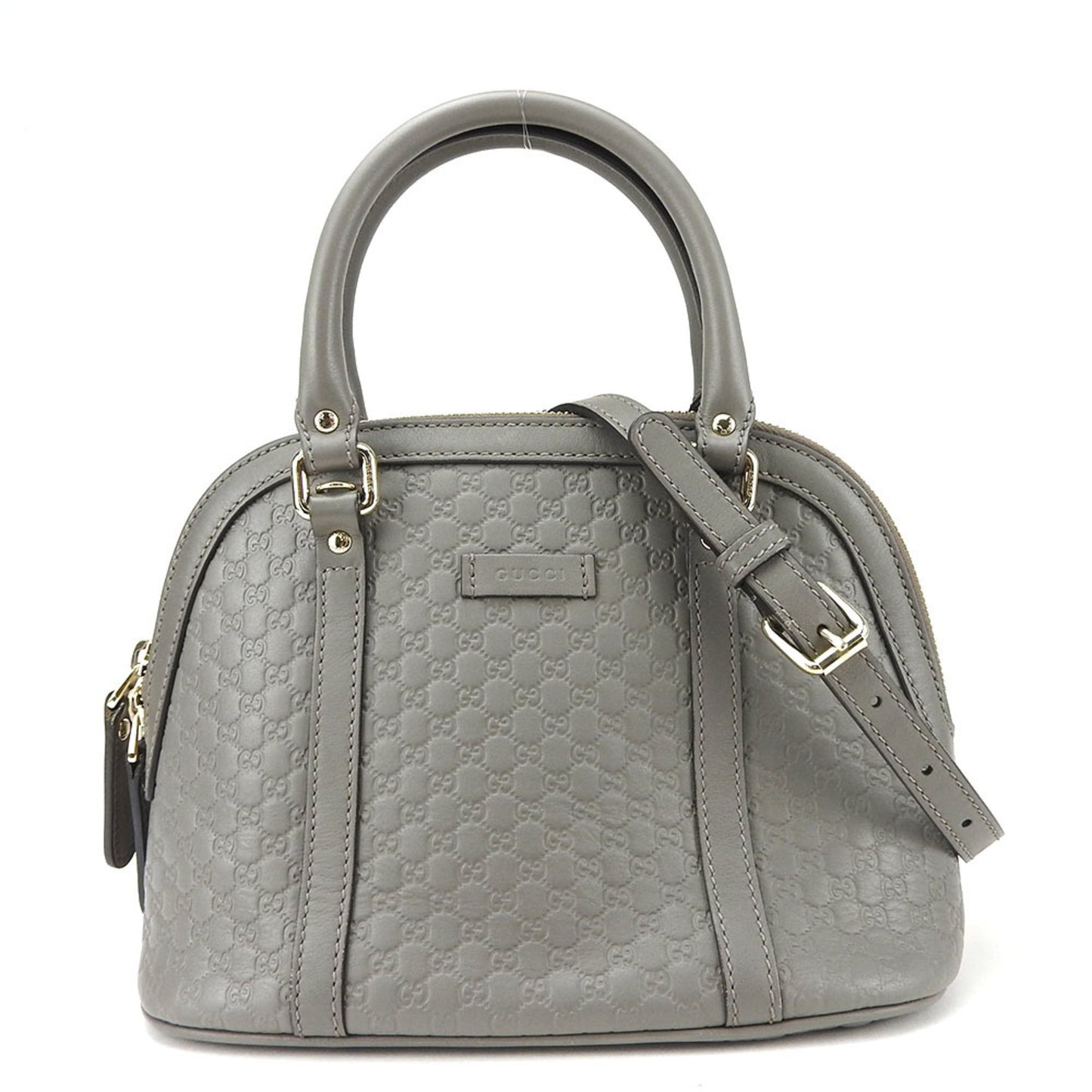Gucci Gray Leather Handbag Shoulder Bag