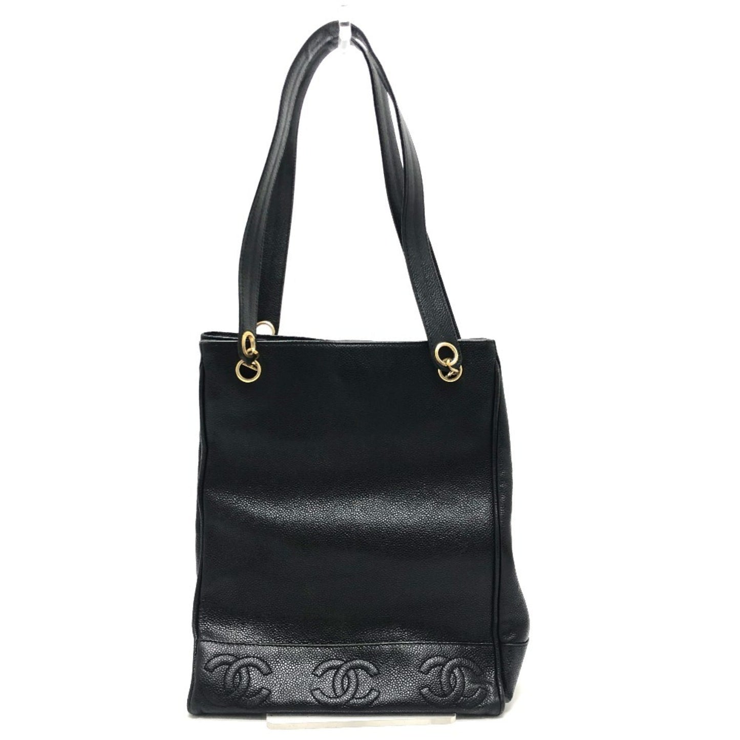 Chanel Black Grained Calfskin Tote Bag