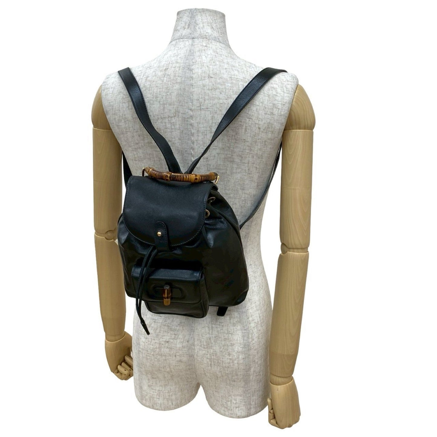 Gucci Black Leather Backpack