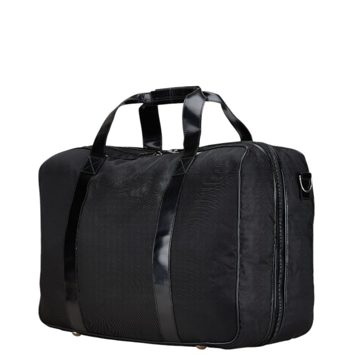 Gucci Black Nylon Leather Boston Bag Shoulder Bag