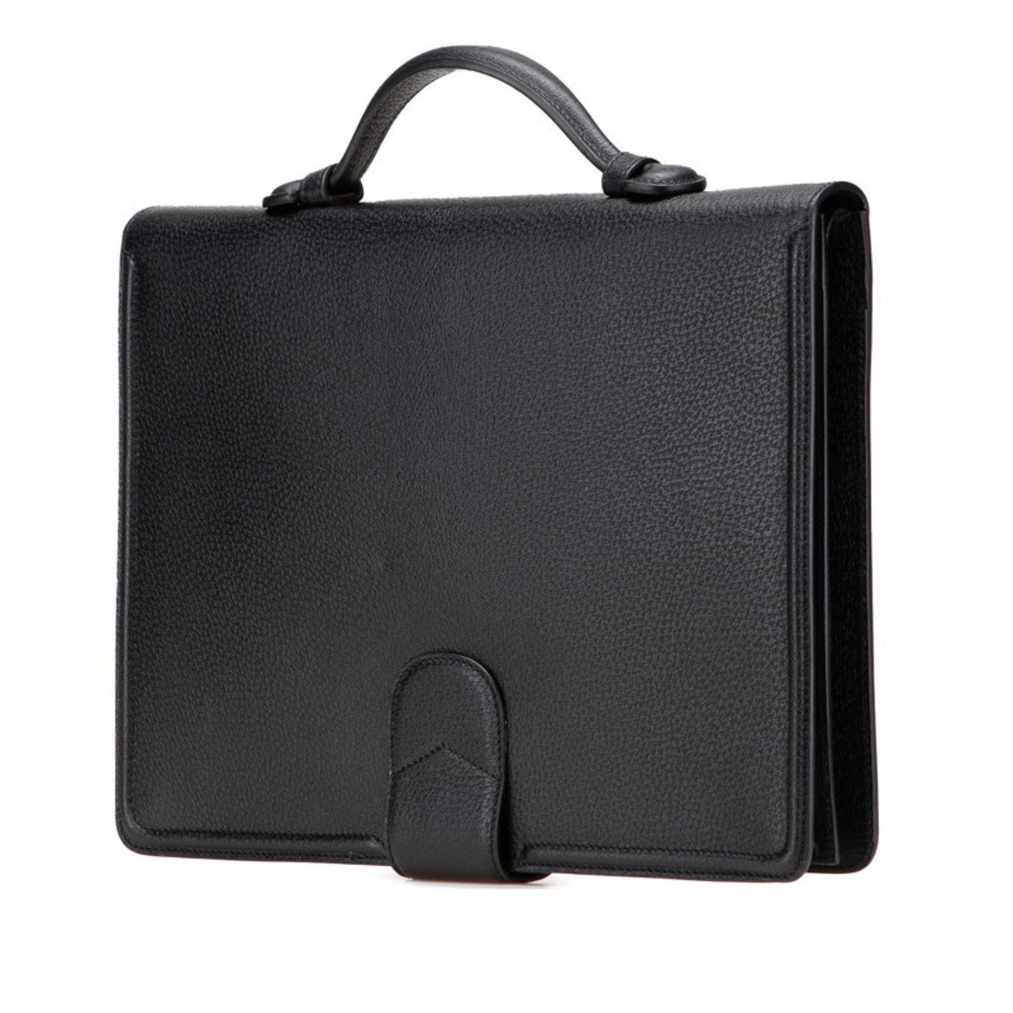 Gucci Black Leather Briefcase Clutch Bag