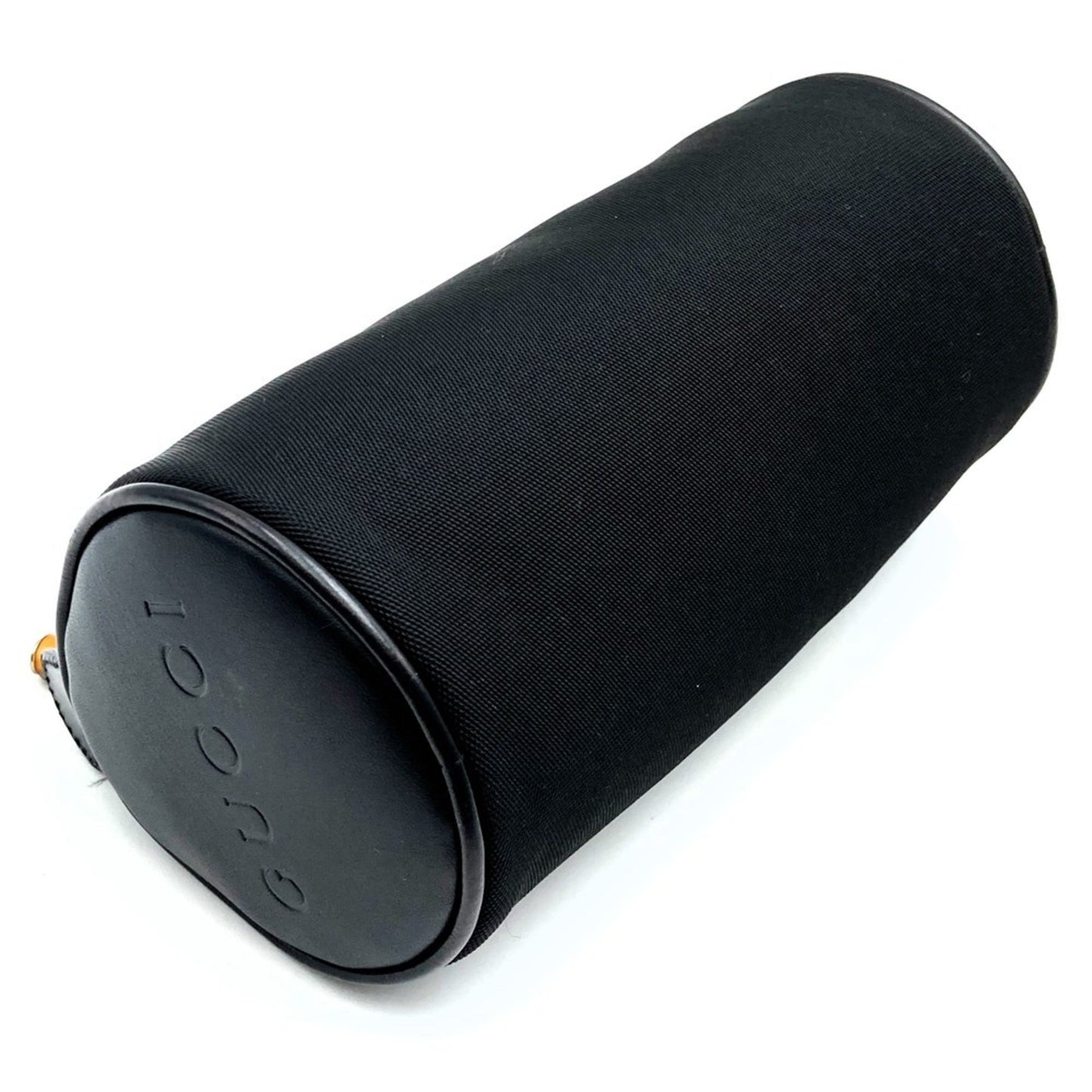 Gucci Black Leather Nylon Pouch