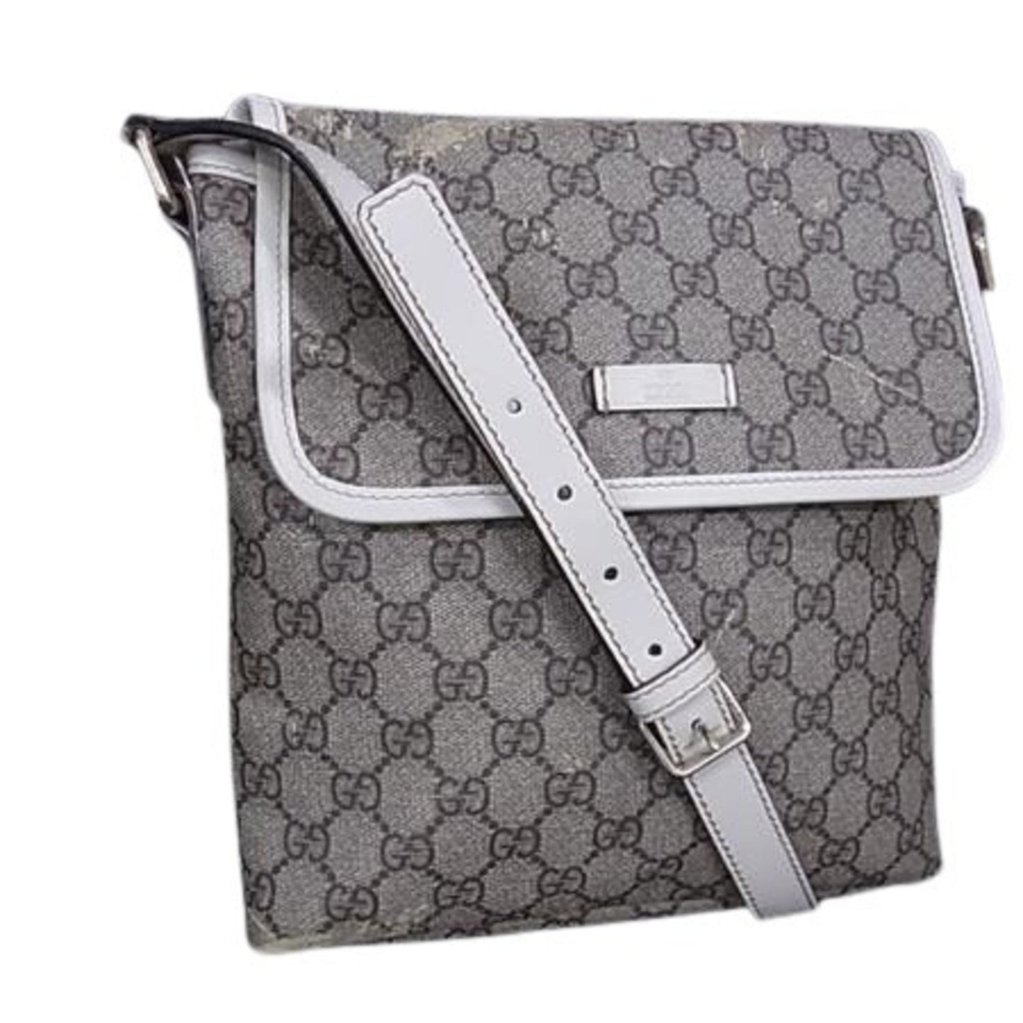 Gucci Brown Ivory Pvc Leather Shoulder Bag