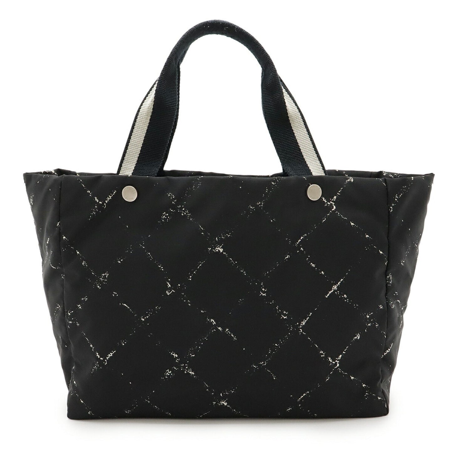 Chanel Black Red Color Nylon Shoulder Bag Tote Bag