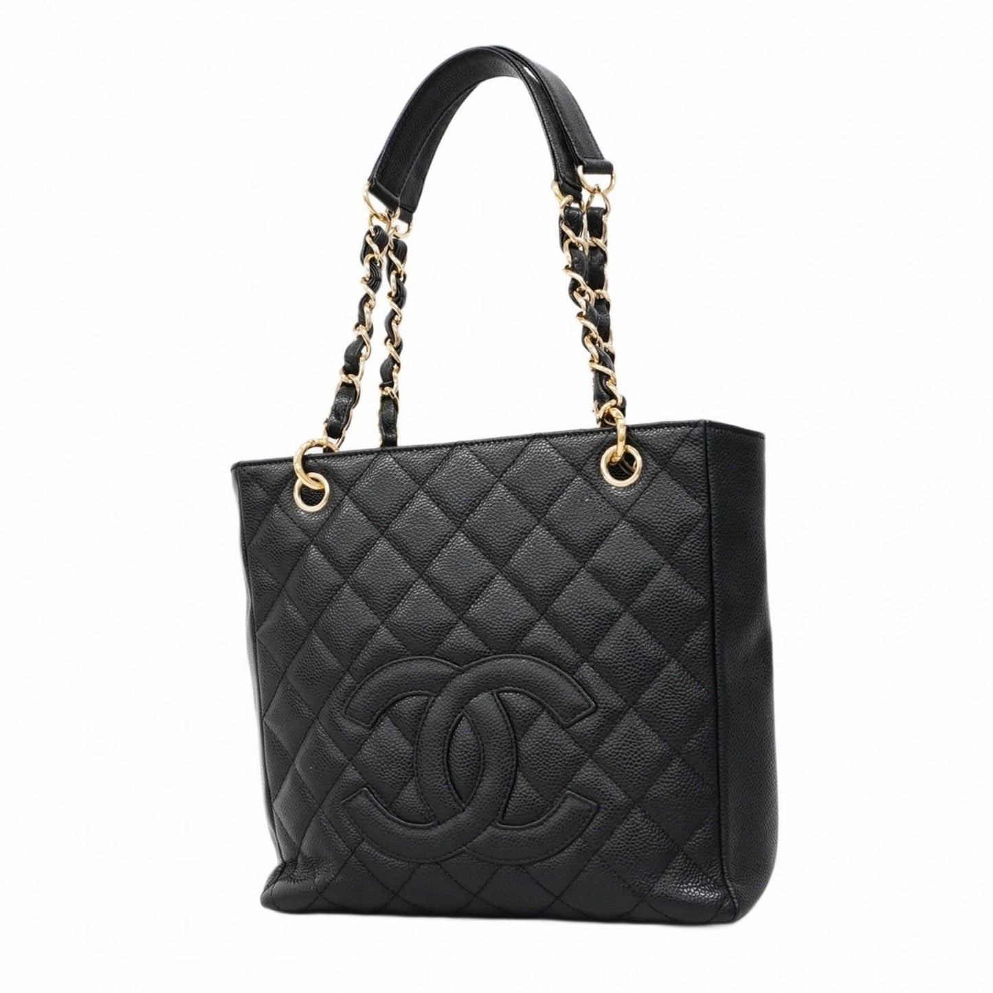 Chanel Black Grained Calfskin Tote Bag