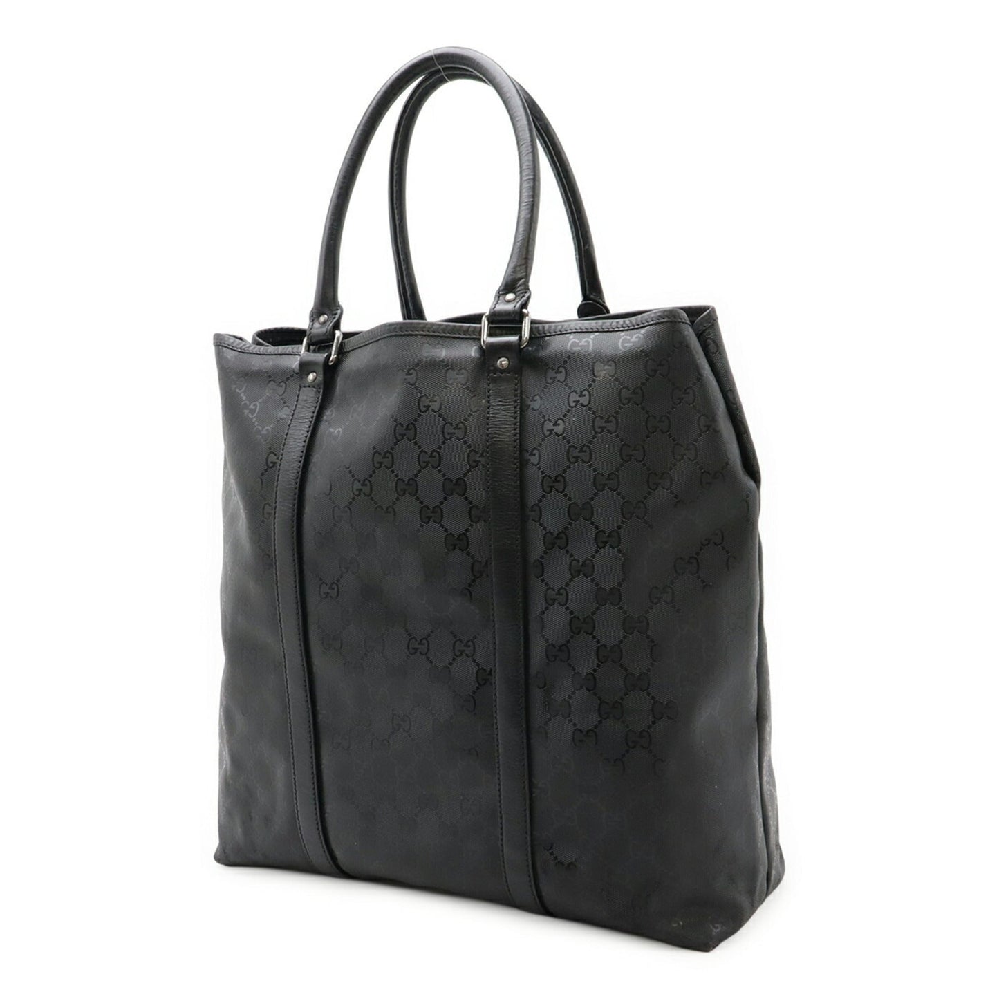 Gucci Black Pvc Leather Shoulder Bag Tote Bag