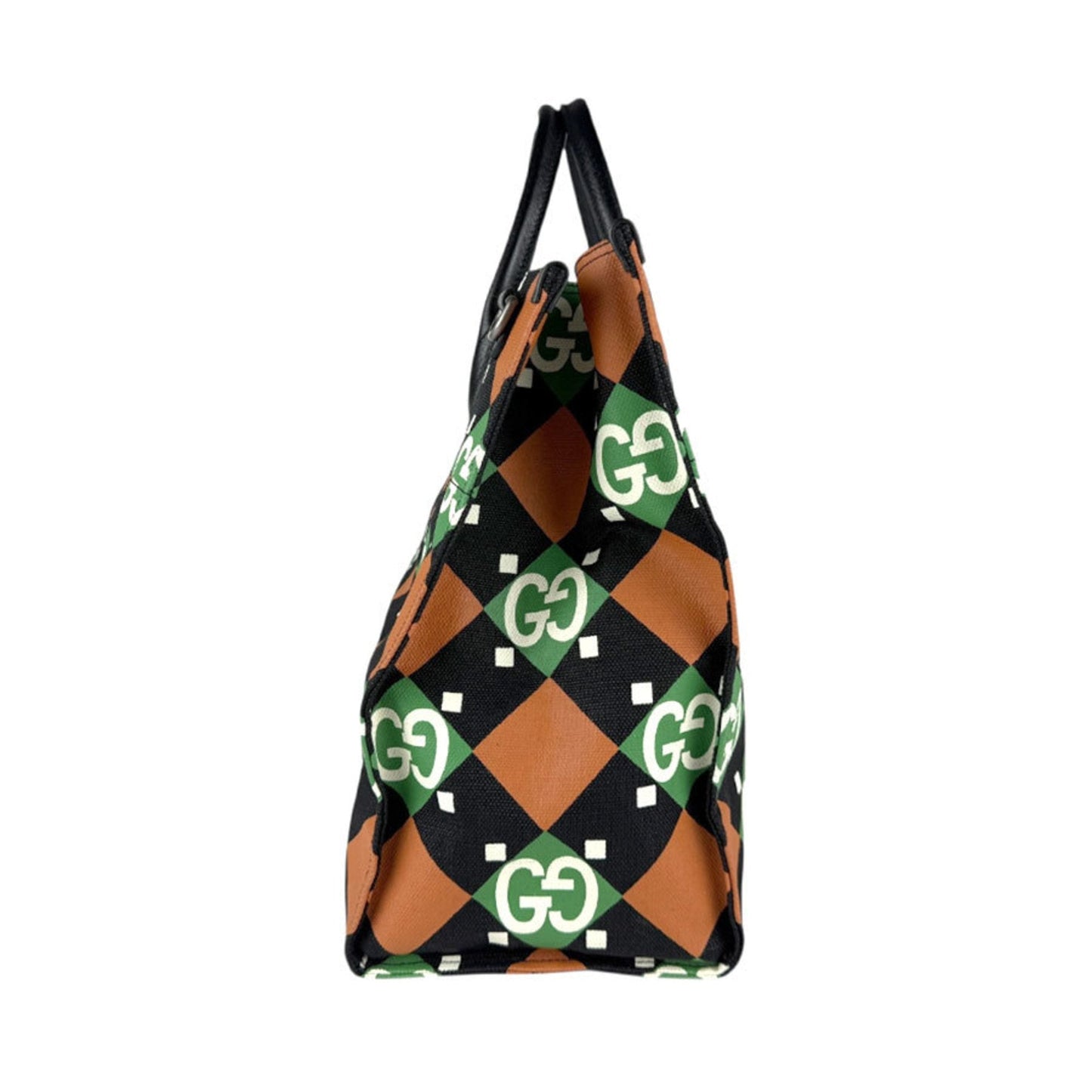 Gucci Multi-Color Coated Canvas Leather Handbag Shoulder Bag