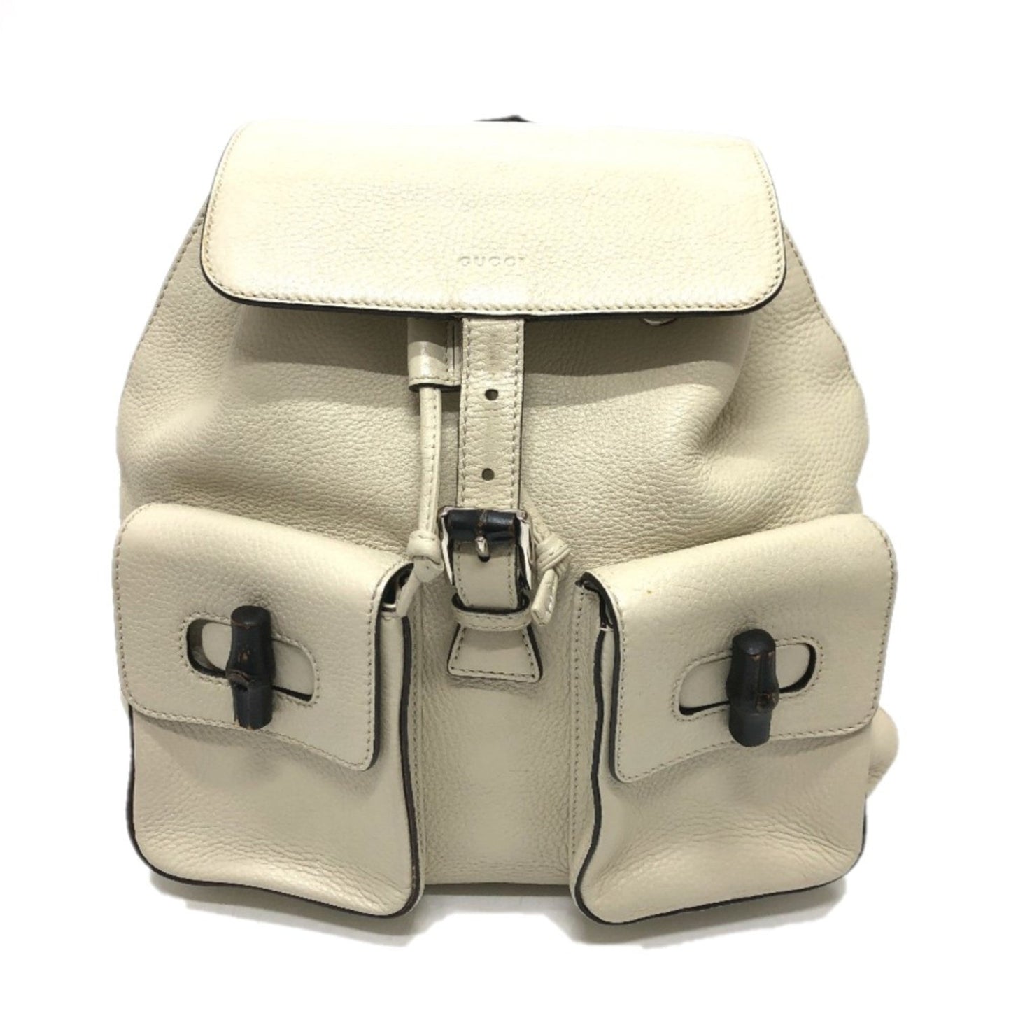 Gucci White Leather Backpack
