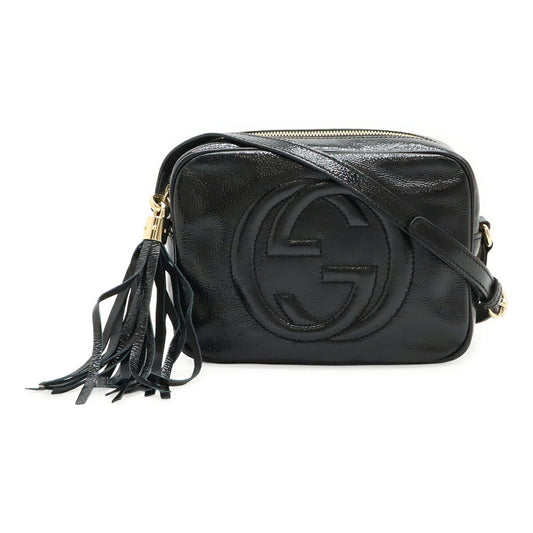 Gucci Black Leather Pochette Shoulder Bag