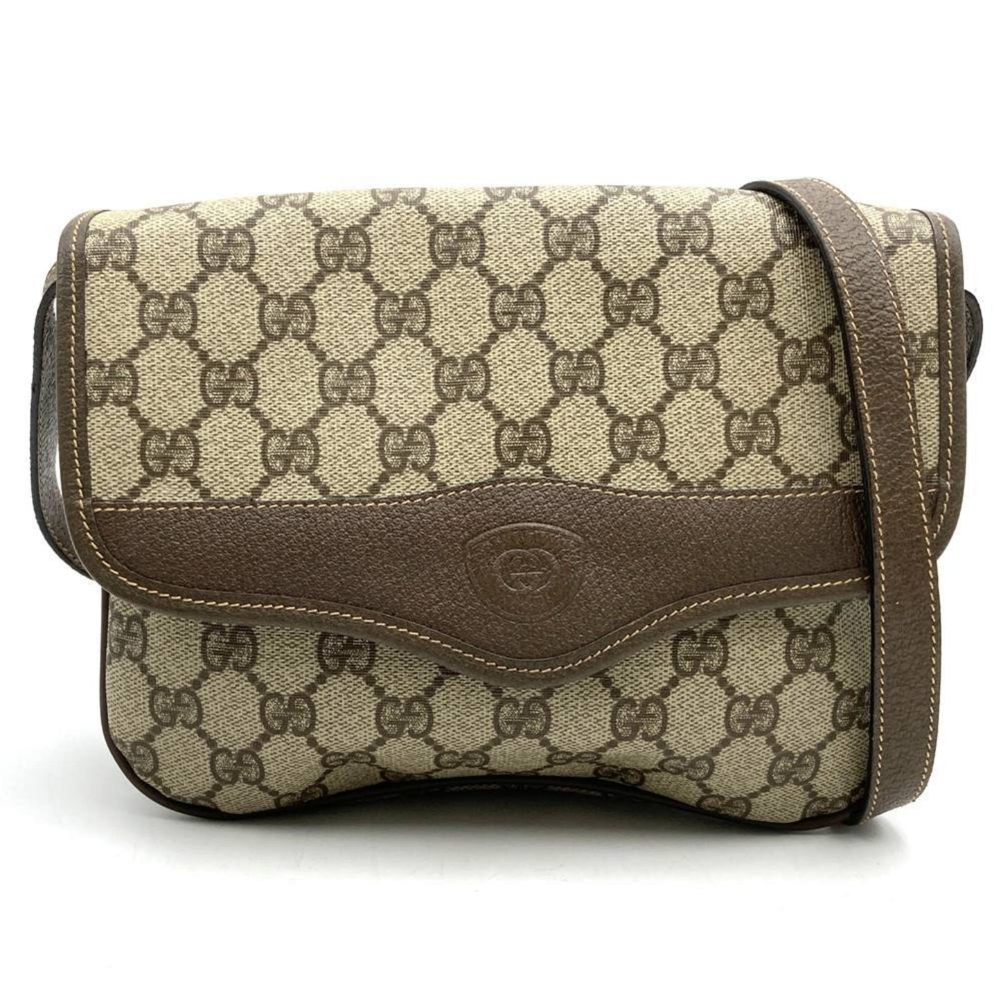 Gucci Brown Gg Supreme Leather Shoulder Bag