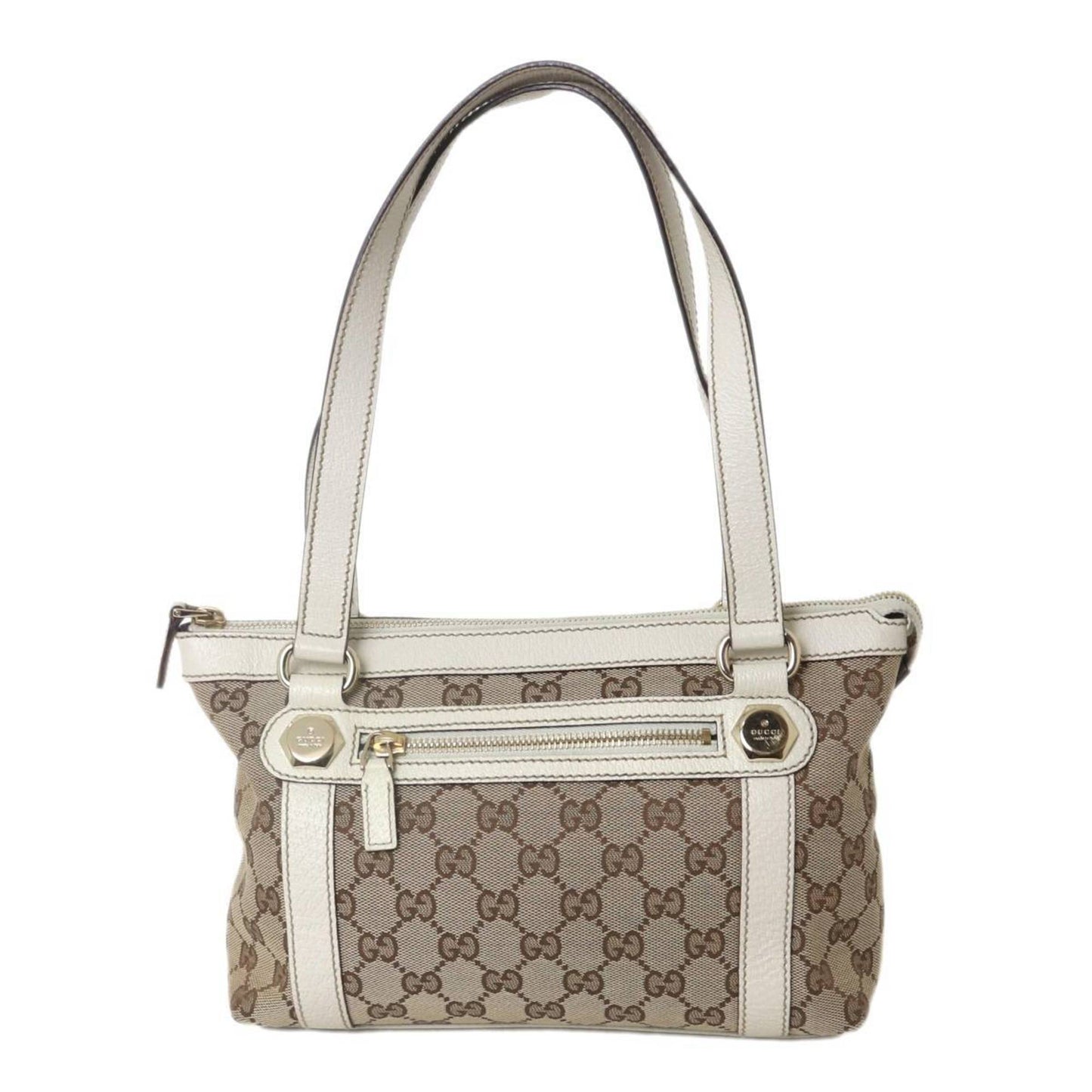 Gucci Gg Canvas Brown White Gg Canvas Handbag