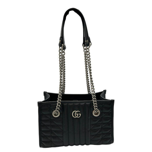 Gucci Gg Marmont Black Leather Tote Bag