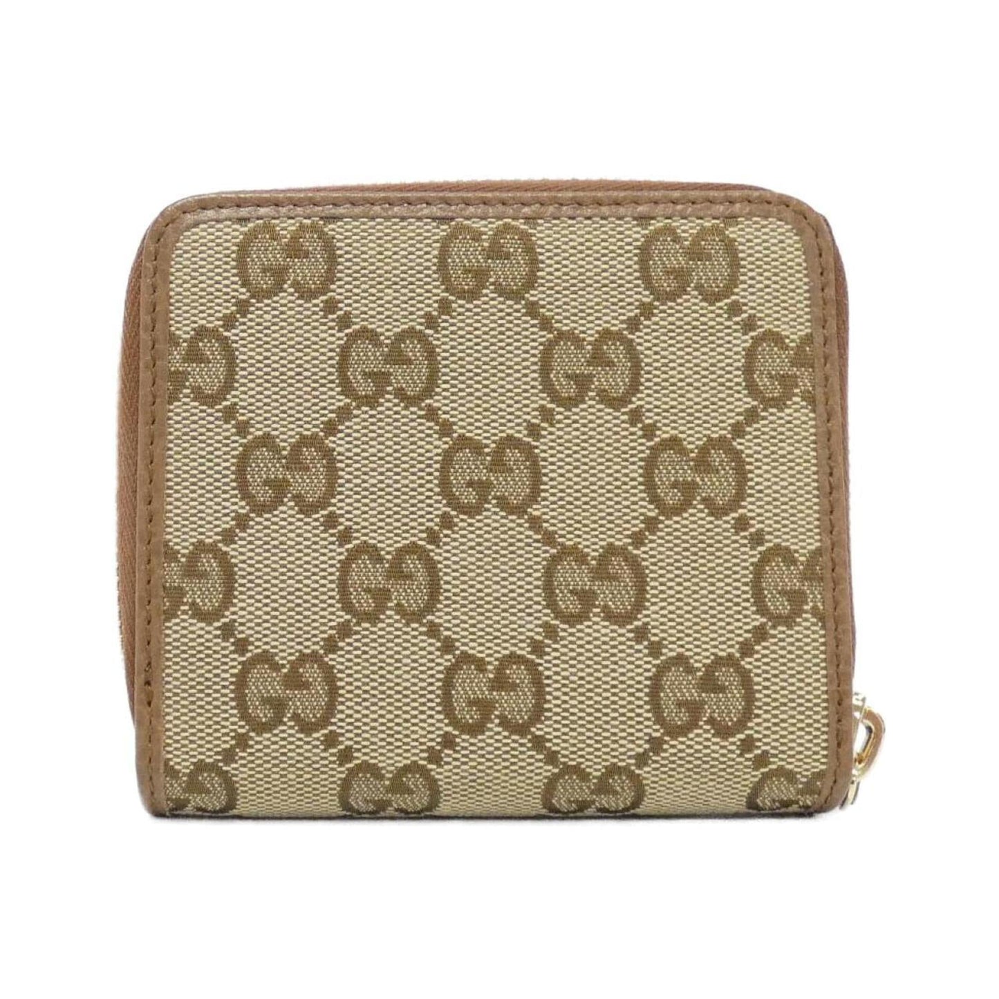 Gucci Beige Brown Gg Canvas Wallet (Bi-Fold)