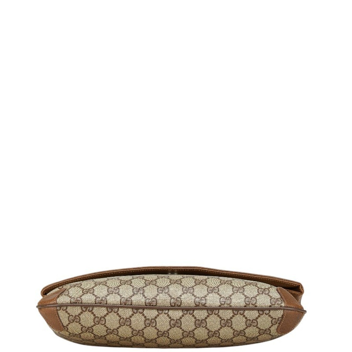 Gucci Beige Brown Pvc Leather Clutch Bag