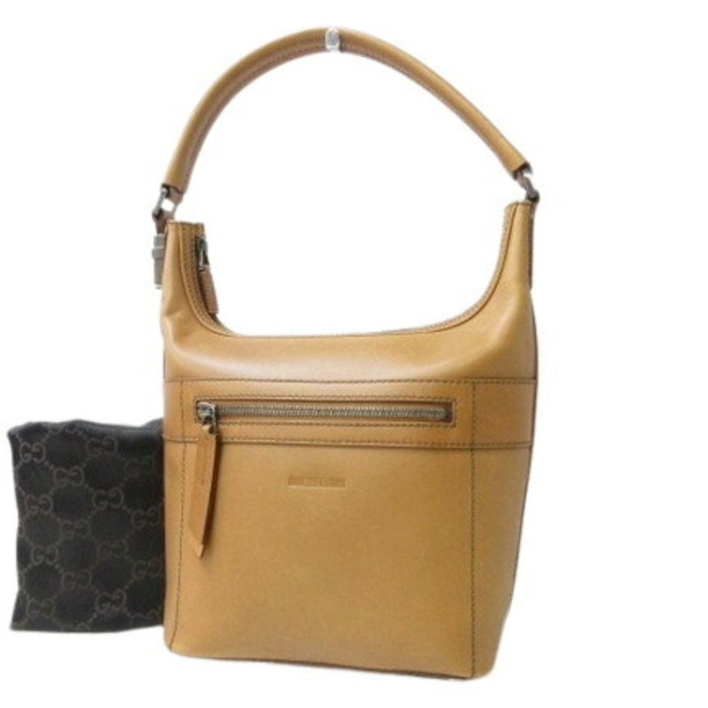 Gucci Light Brown Leather Handbag Shoulder Bag Tote Bag