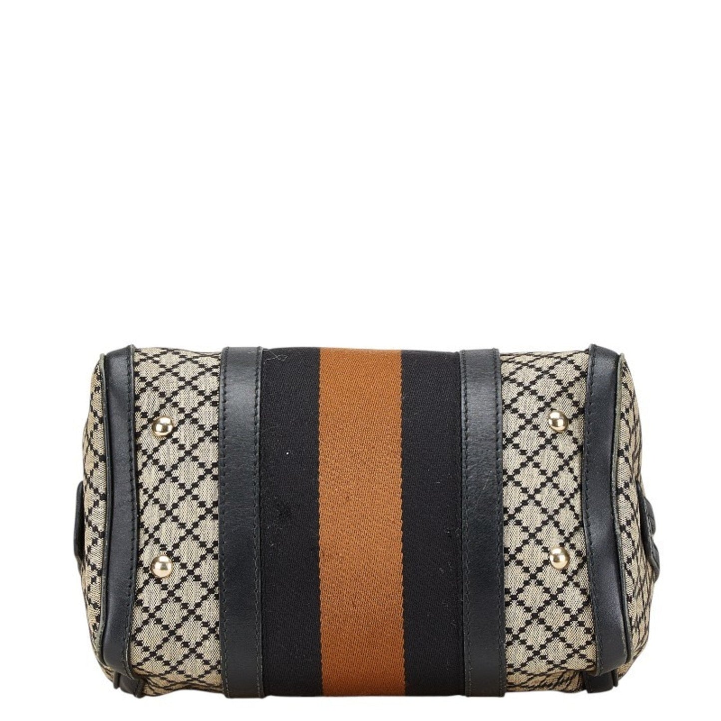 Gucci Beige Multi-Color Canvas Leather Handbag