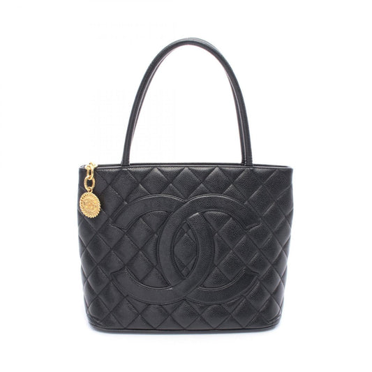 Chanel Black Leather Tote Bag