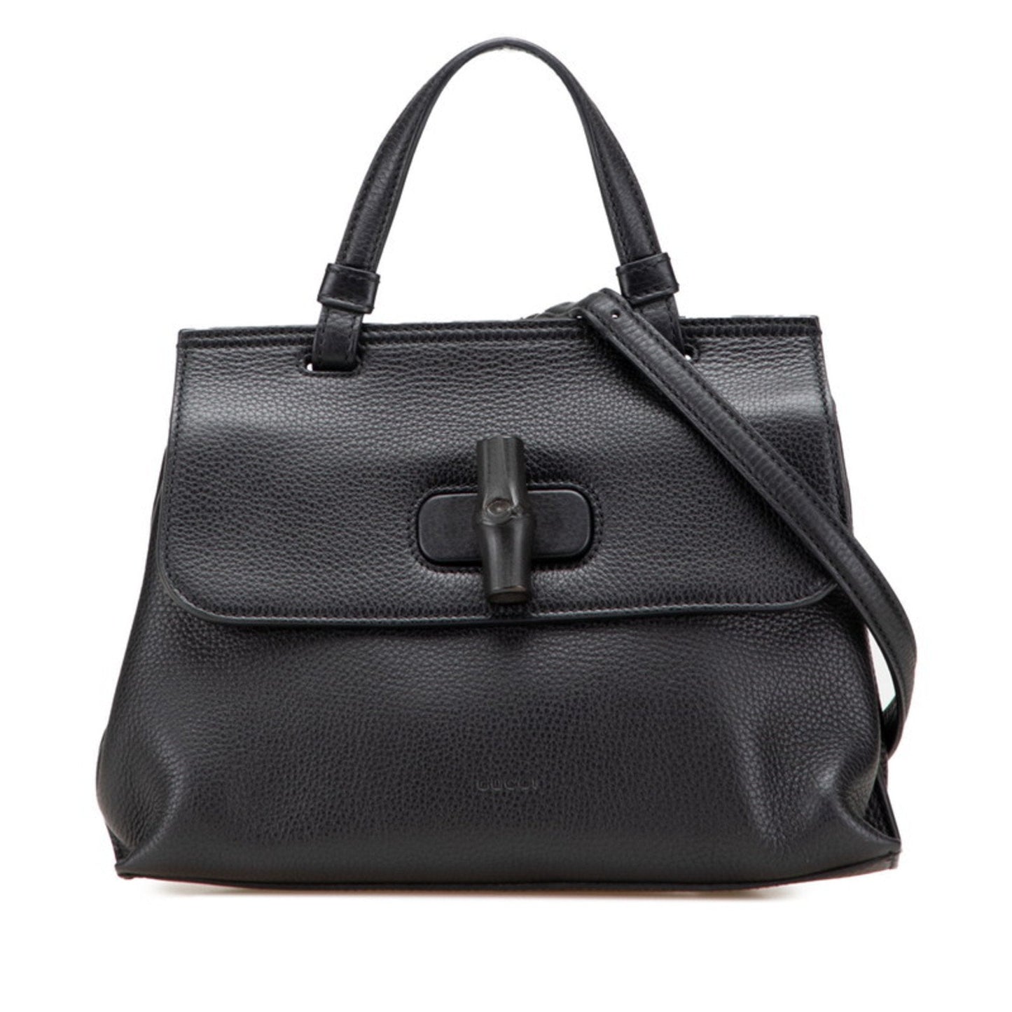 Gucci Black Leather Handbag Shoulder Bag