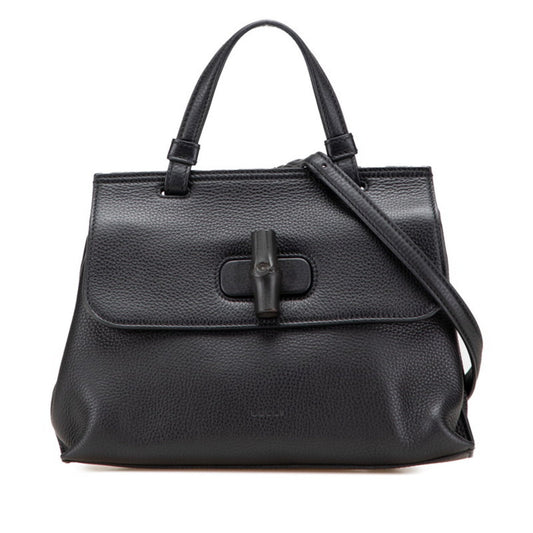 Gucci Black Leather Handbag Shoulder Bag