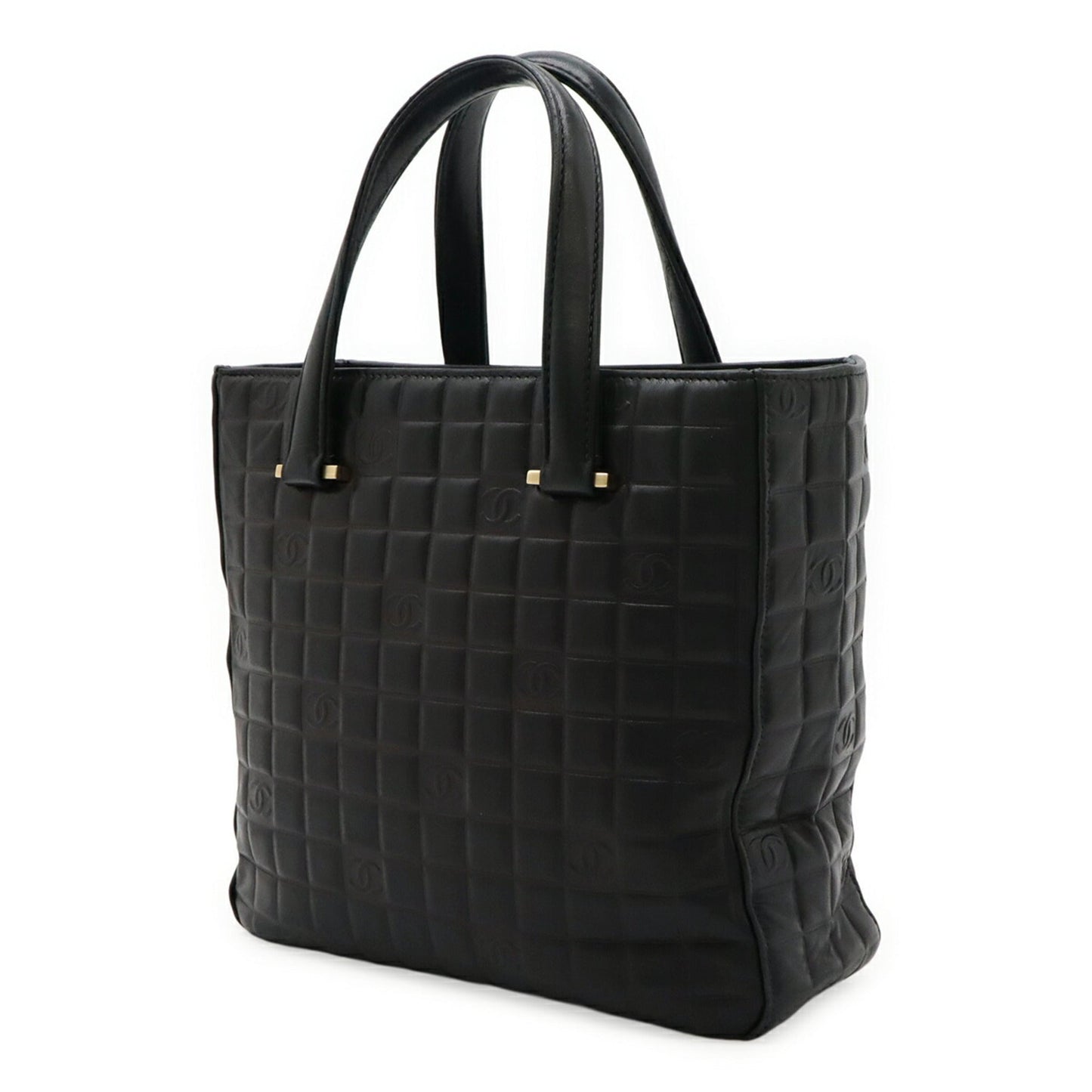 Chanel Black Leather Handbag Tote Bag