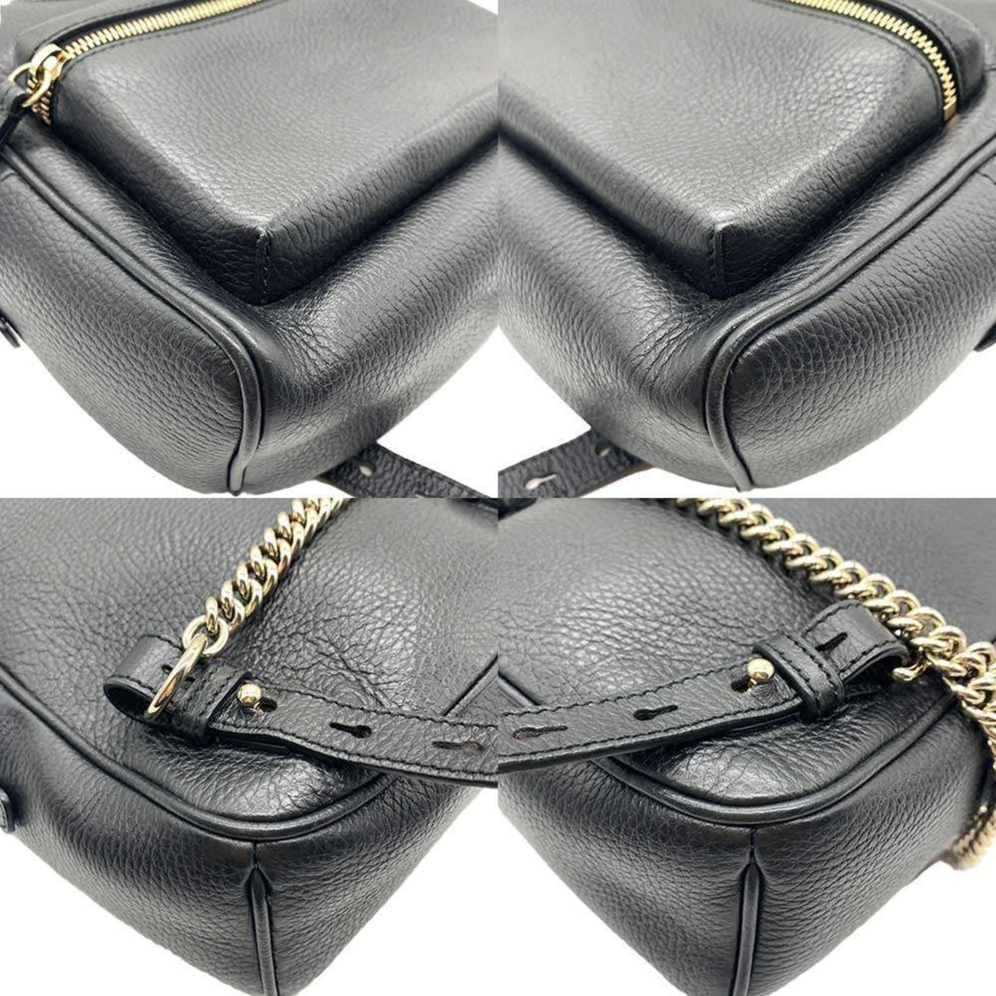 Gucci Black Leather Backpack