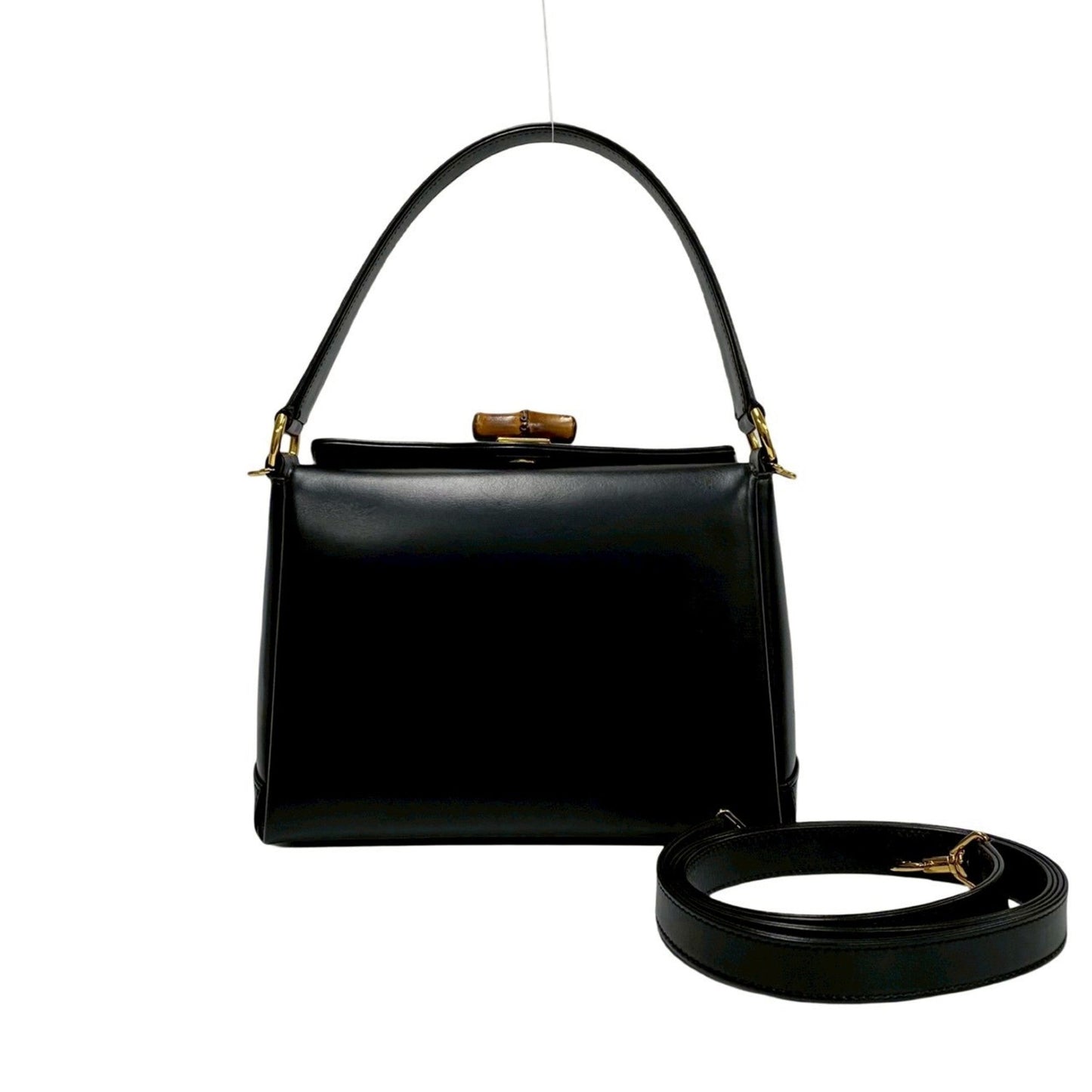 Gucci Black Leather Handbag Shoulder Bag