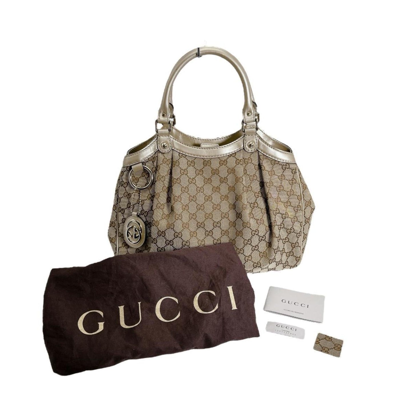 Gucci Gg Canvas Beige Gg Canvas Handbag Tote Bag