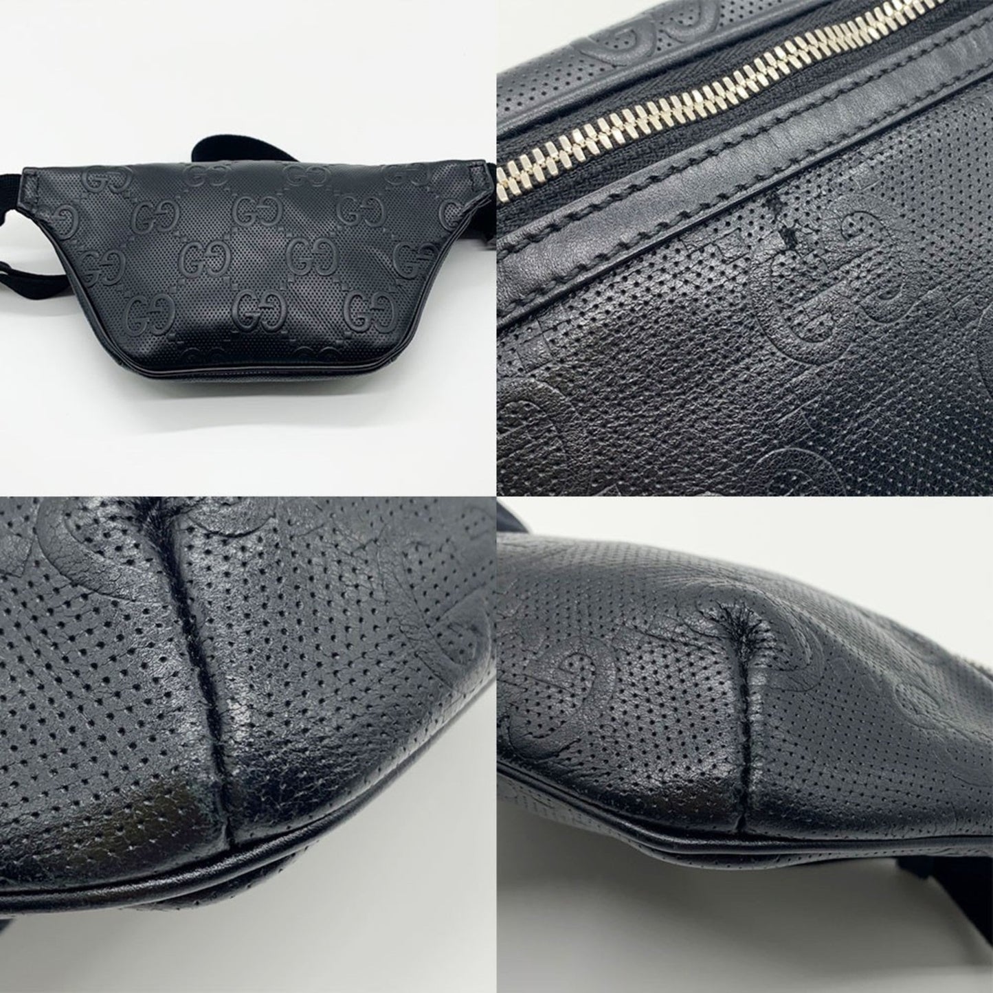 Gucci Leather Fanny Pack Sling Bag