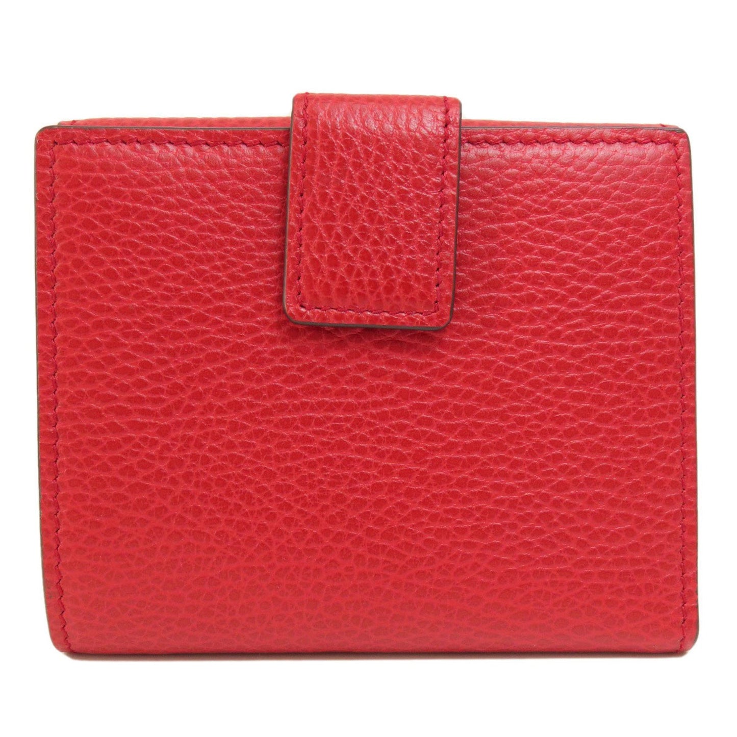 Gucci Red Color Leather Wallet (Bi-Fold)