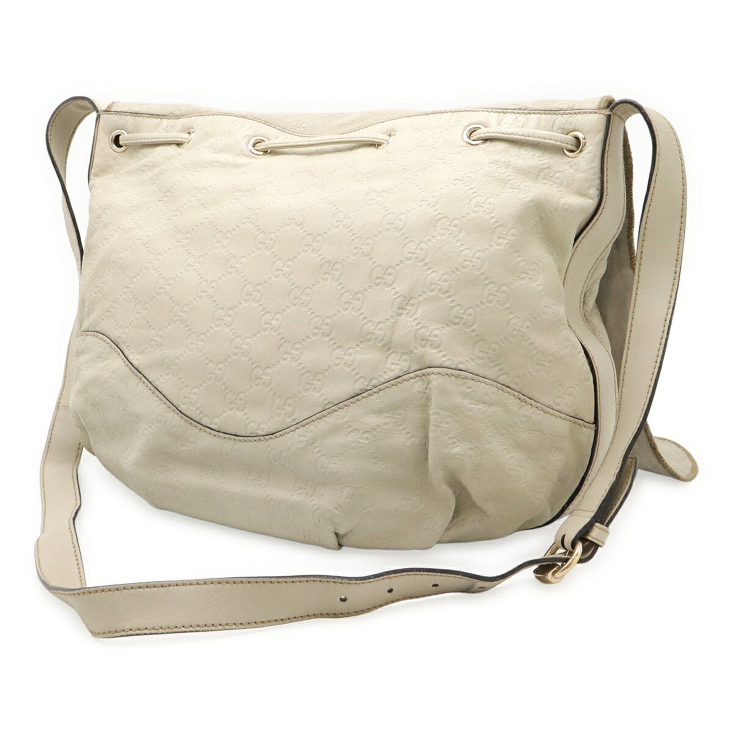 Gucci White Leather Shoulder Bag