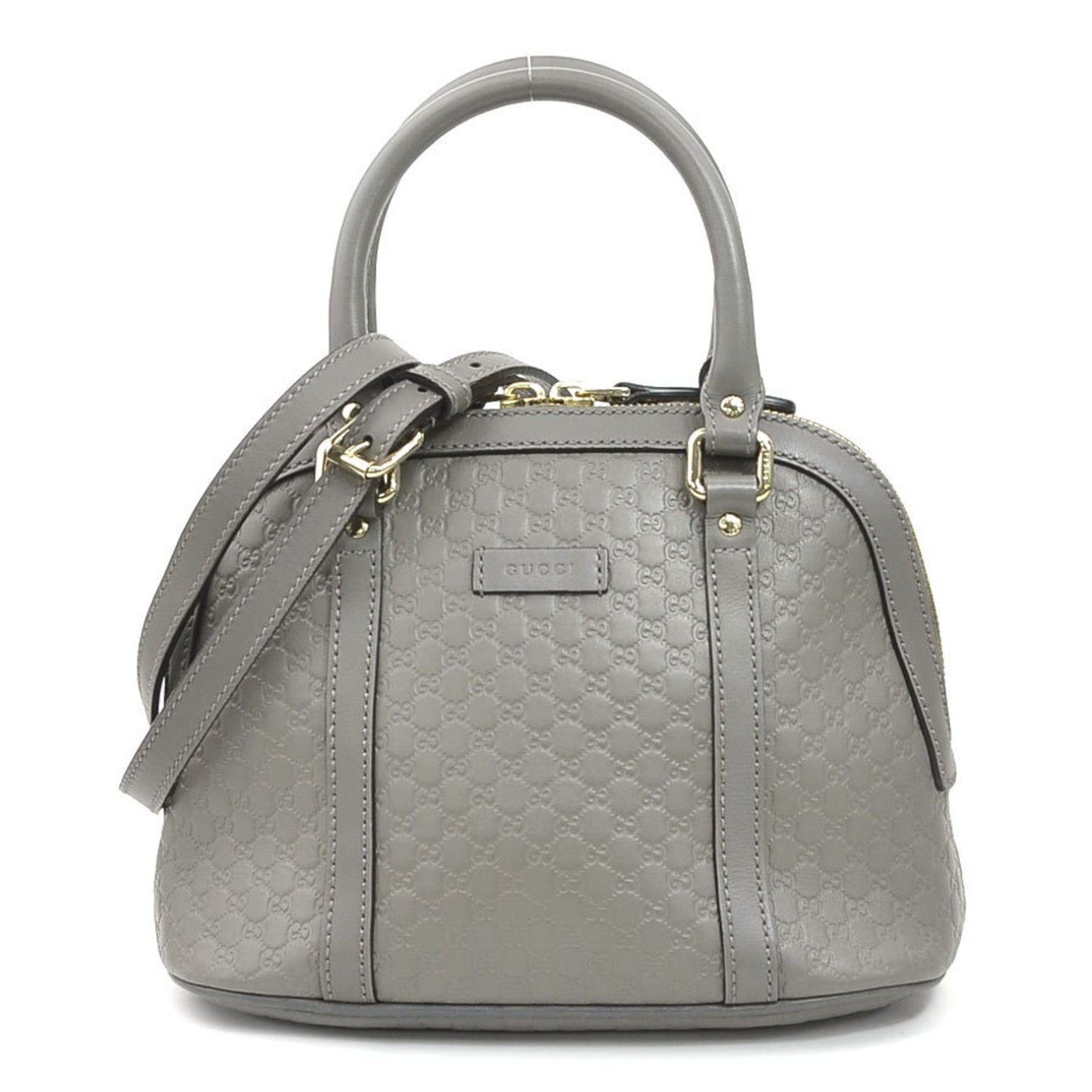 Gucci Gray Leather Handbag Shoulder Bag