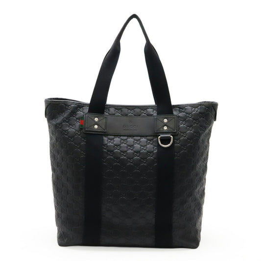 Gucci Black Rubber Leather Shoulder Bag Tote Bag