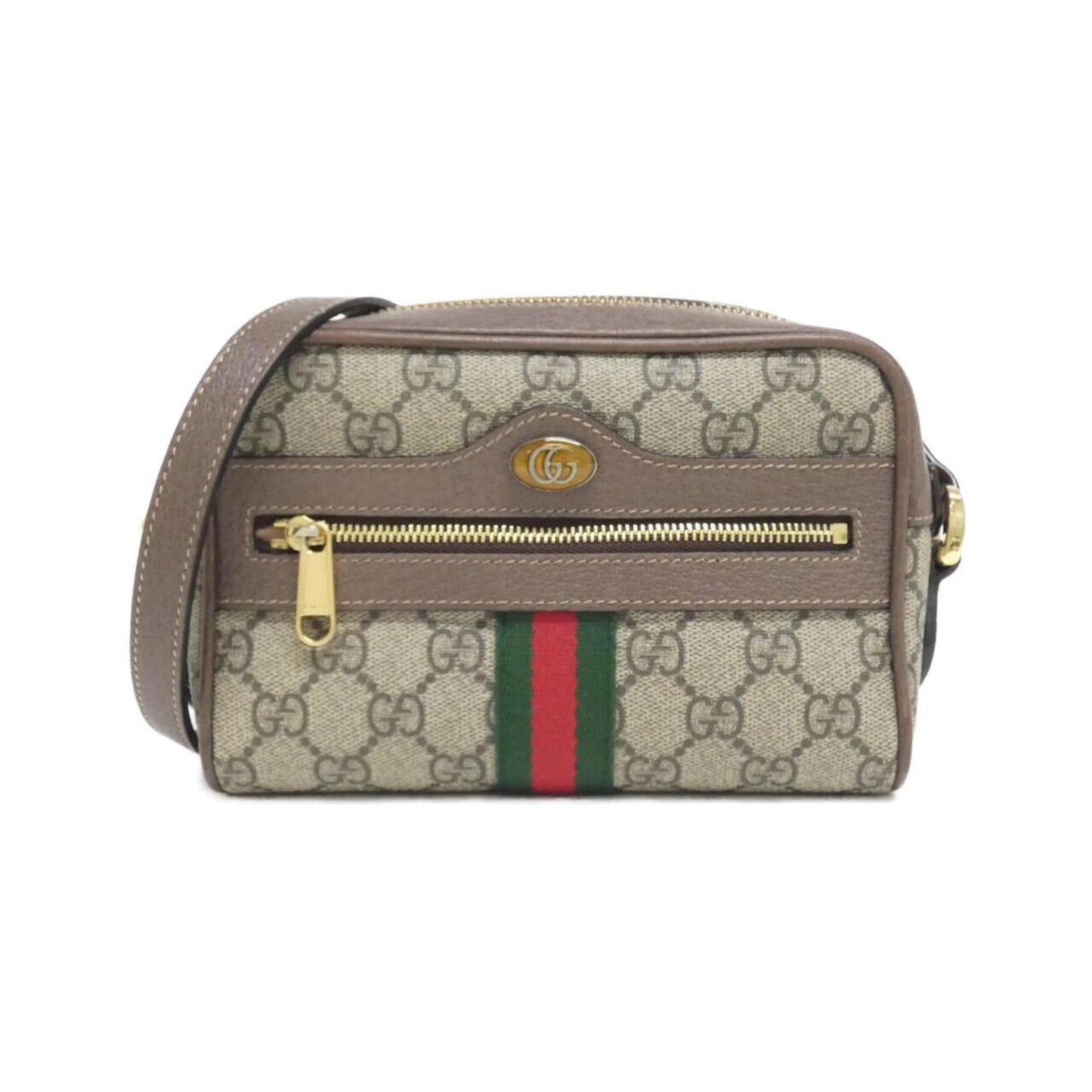 Gucci Ophidia Beige Brown Gg Supreme Leather Shoulder Bag