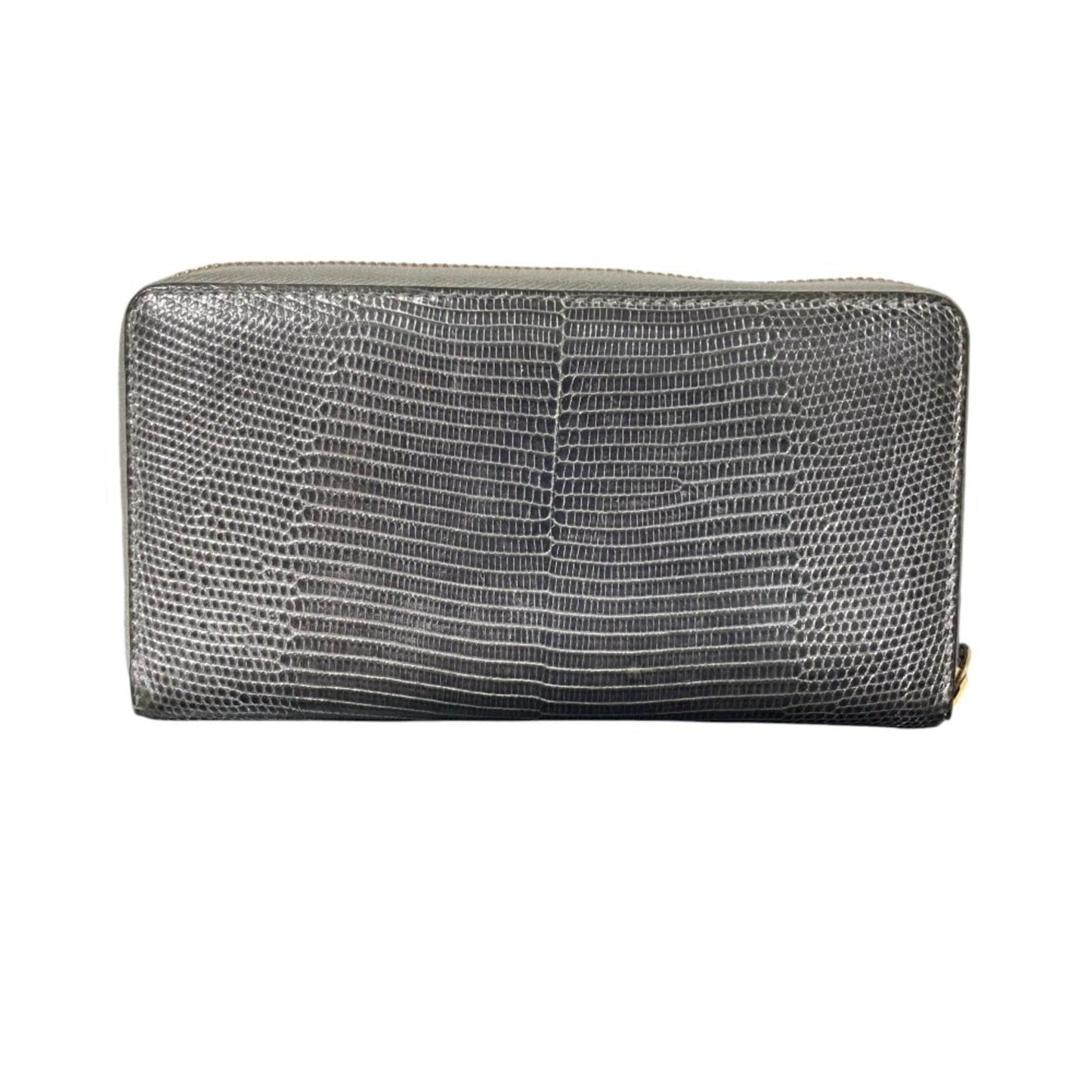 Gucci Gold Silver Leather Long Wallet (Bi-Fold)