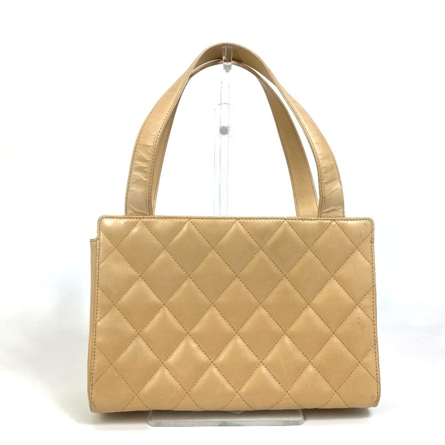 Chanel Beige Leather Handbag Tote Bag