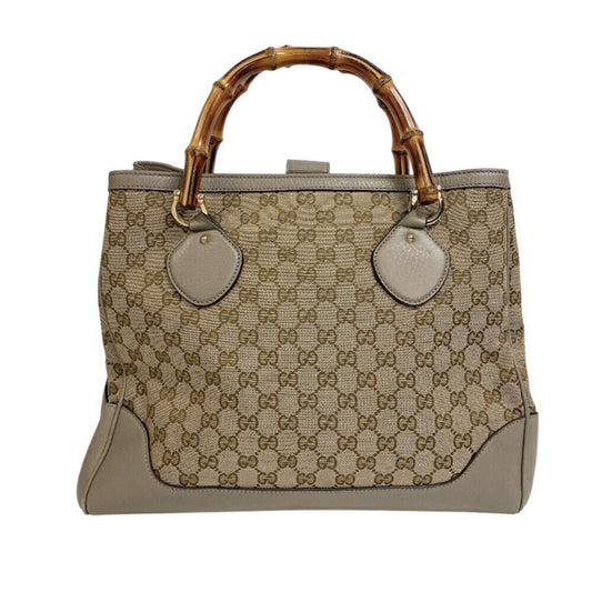 Gucci Brown Gray Gg Canvas Handbag