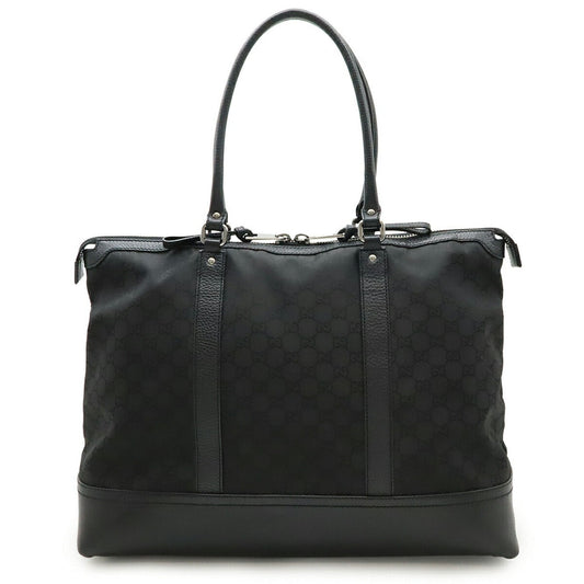 Gucci Black Nylon Leather Shoulder Bag Tote Bag
