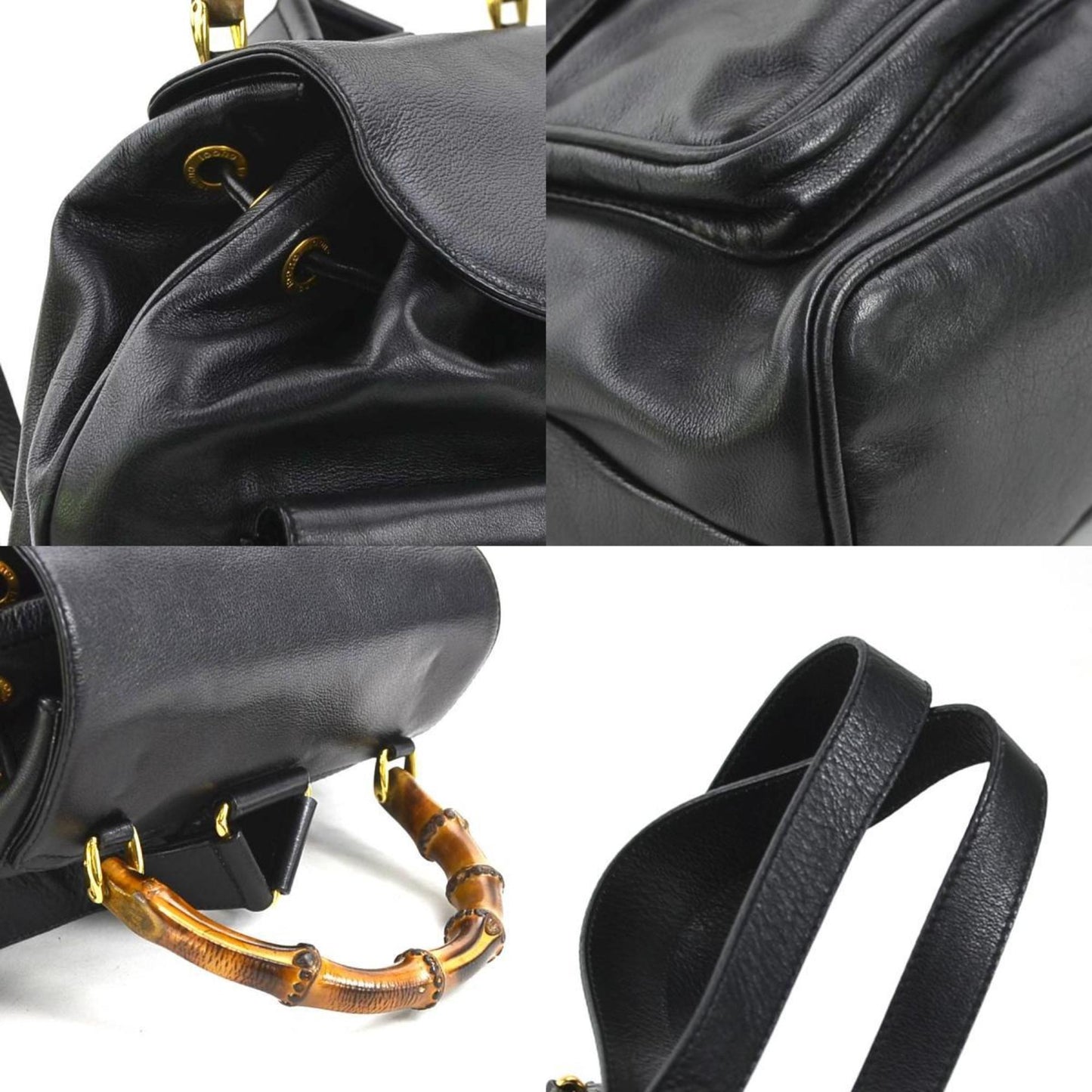 Gucci Black Leather Backpack