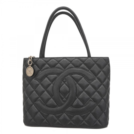 Chanel Black Grained Calfskin Tote Bag