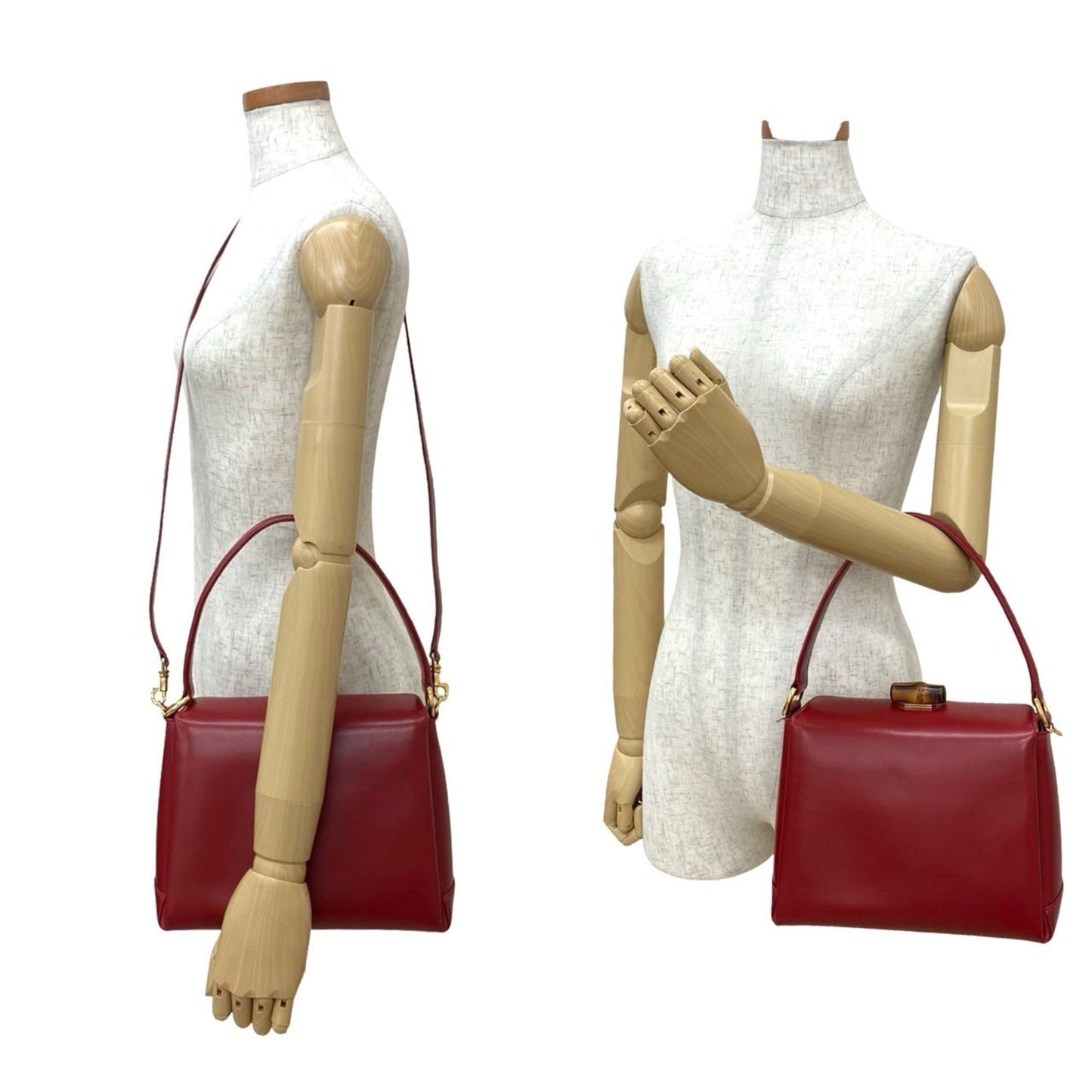 Gucci Red Color Leather Handbag Shoulder Bag