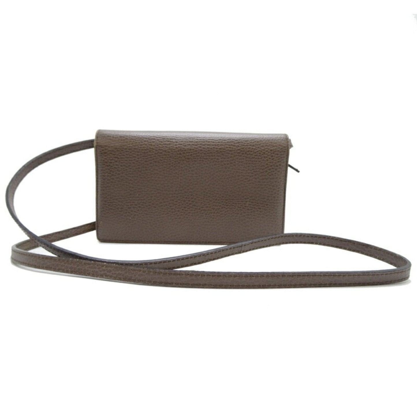 Gucci Grayish Pink Leather Chain/Shoulder Wallet