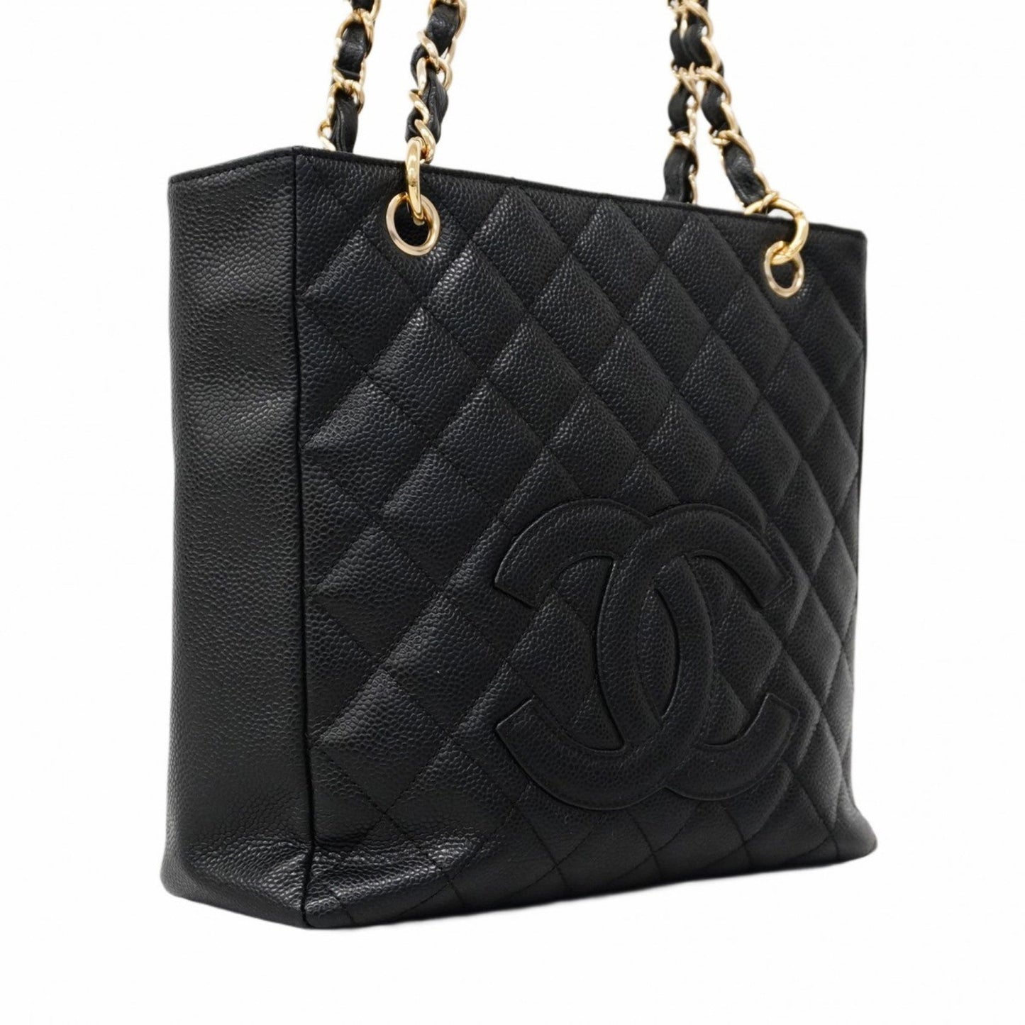 Chanel Black Grained Calfskin Tote Bag